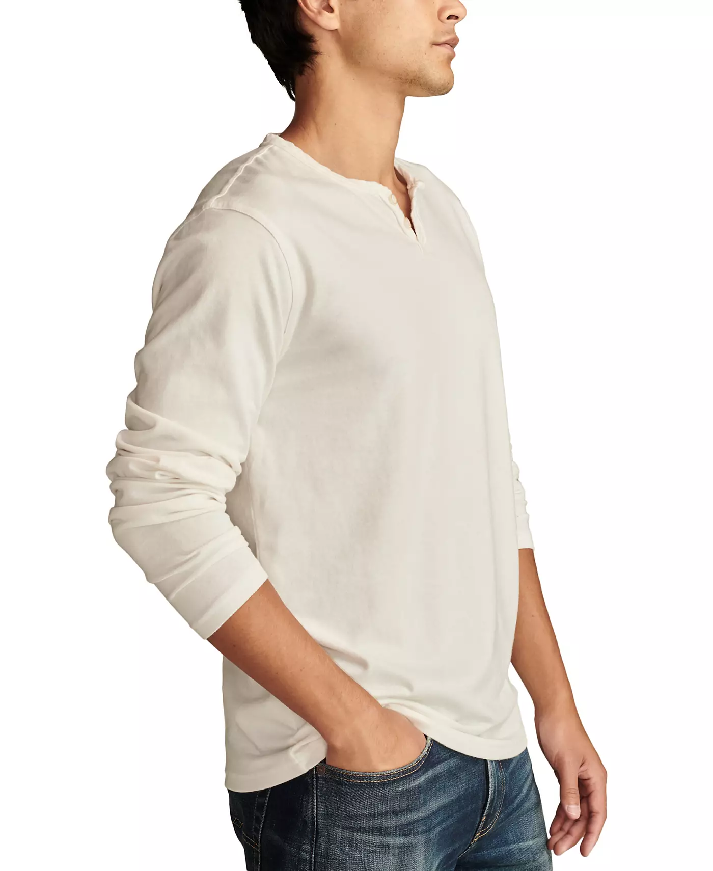 Мужская рубашка Lucky Brand Burnout Notch с длинным рукавом