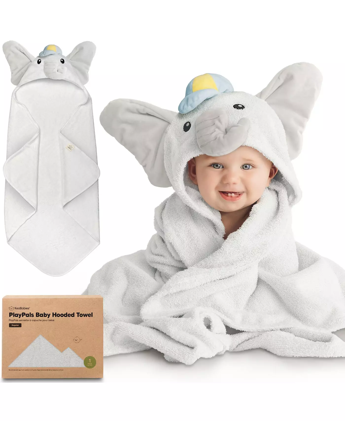 Детские полотенца KeaBabies PlayPals с капюшоном для девочек и мальчиков, 100% органический мягкий хлопок, банные полотенца с капюшоном для новорожденных и детей