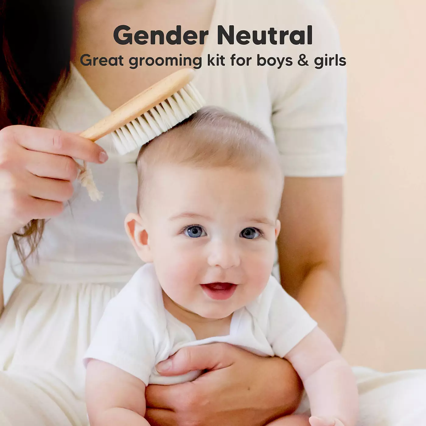 KeaBabies Baby Hair Brush and Comb Set, Овальный деревянный детский набор щеток для новорожденных, младенцев, набор для ухода за малышами