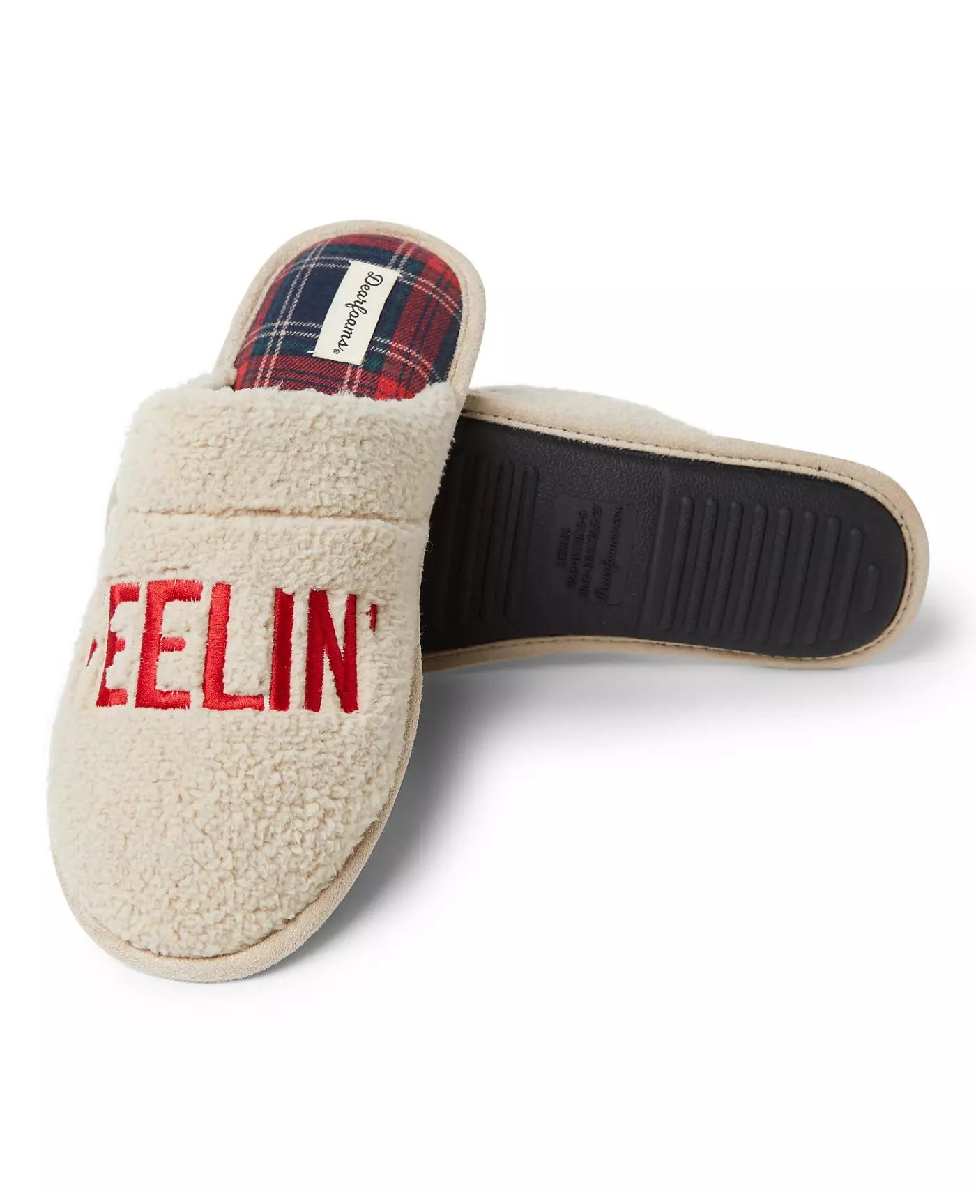 Мужские тапочки Dearfoams Tyler Novelty Holiday Christmas Scuff