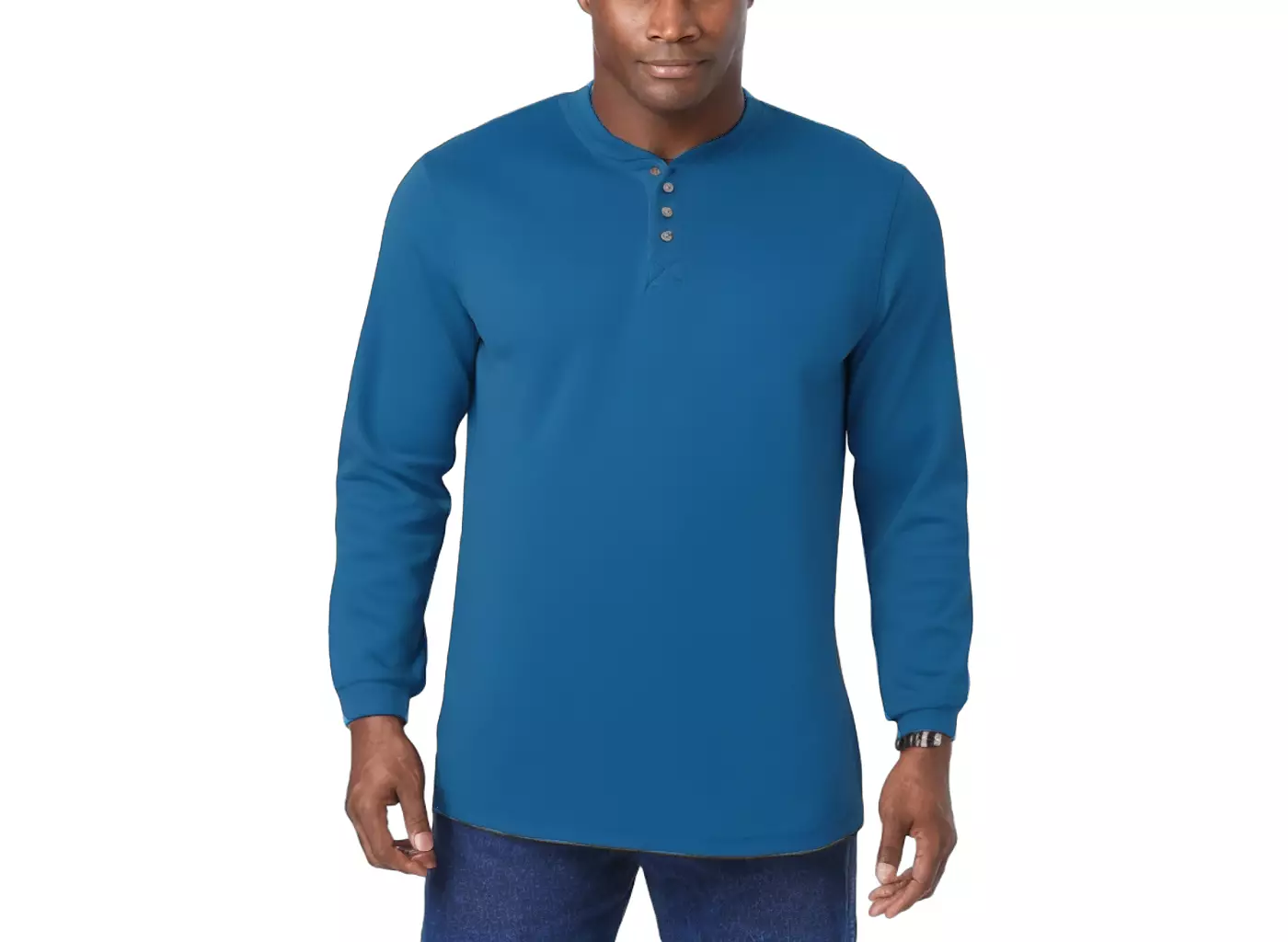 Футболка-хенли KingSize Big & Tall с вафельной вязкой и термостойкой отделкой