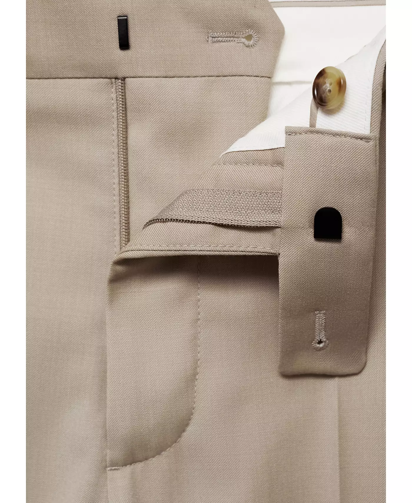 Мужские брюки из натуральной шерсти MANGO