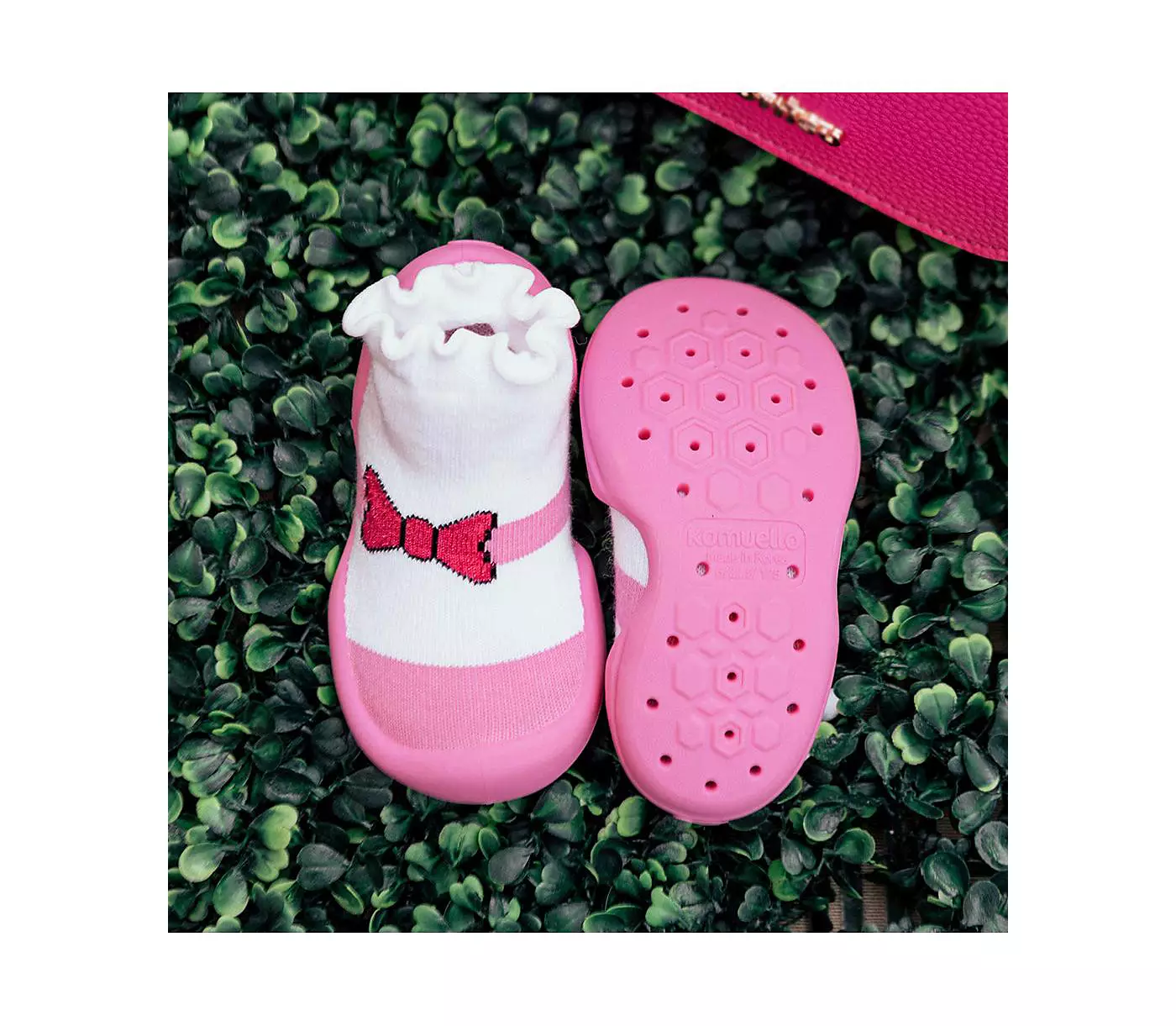 Komuello Младенческая девочка дышащие моющиеся нескользящие носки туфли Мэри Джейн Bow