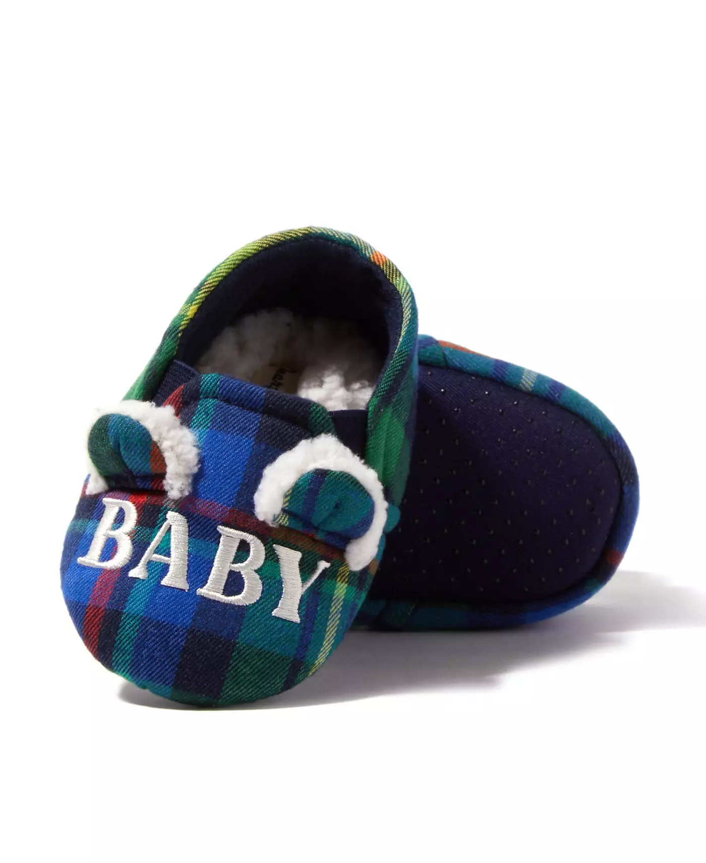 Тапочки Dearfoams Baby Baby Bear Plaid с закрытой спинкой