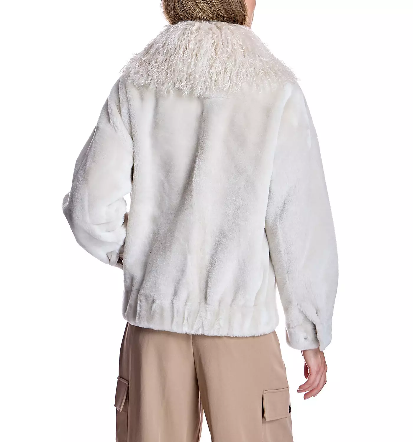 Женская куртка свободного покроя из овчины Julia & Stella By Maximilian