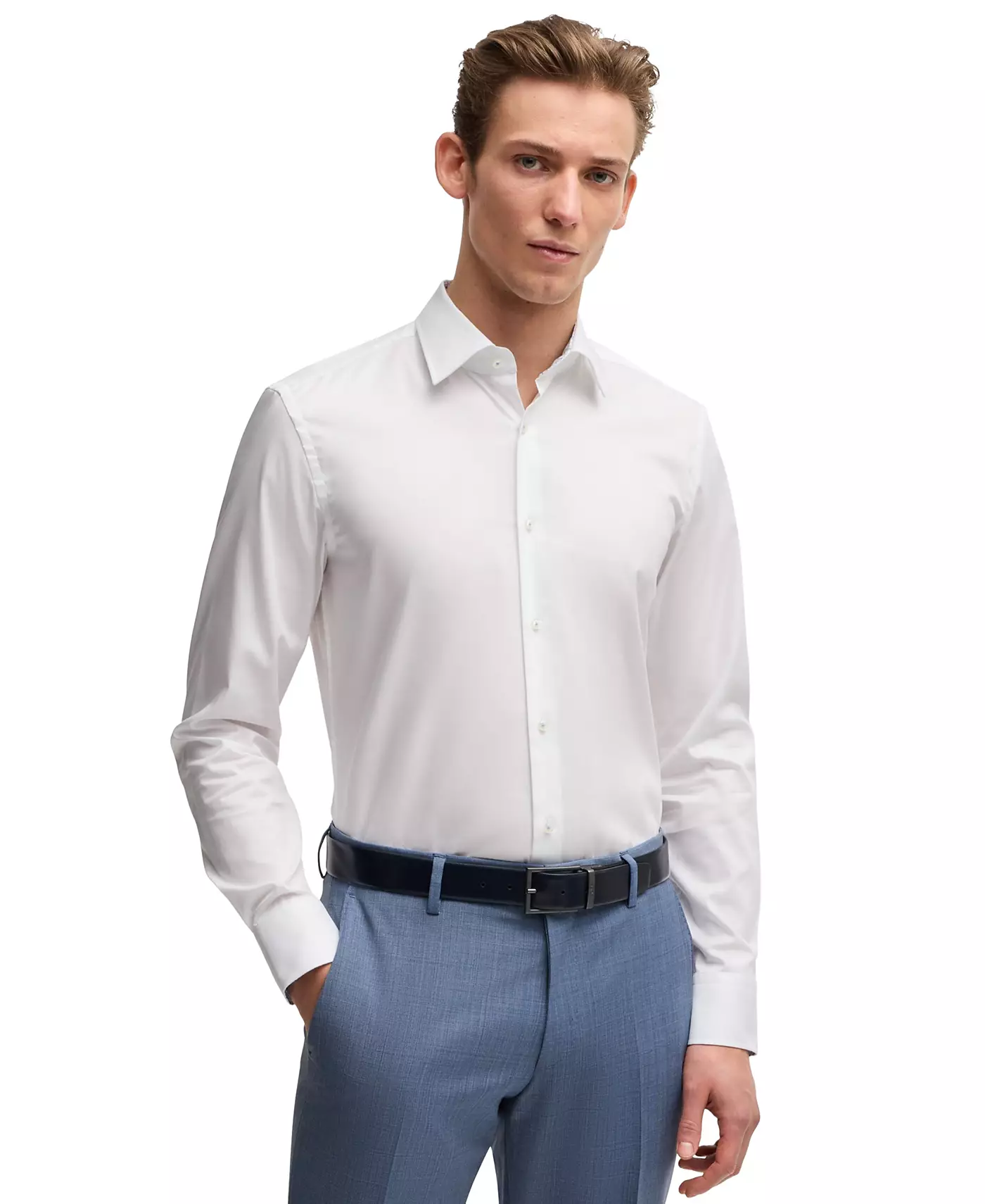 Мужская рубашка Hugo Boss Easy-Iron Slim-Fit Poplin