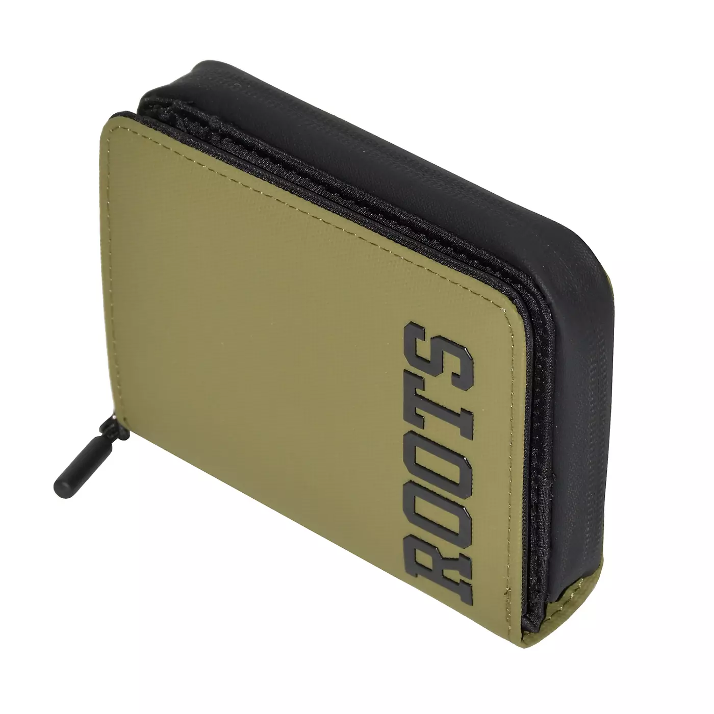 Мужской КОШЕЛЕК Roots COMPACT НА МОЛНИИ С КНОПКАМИ