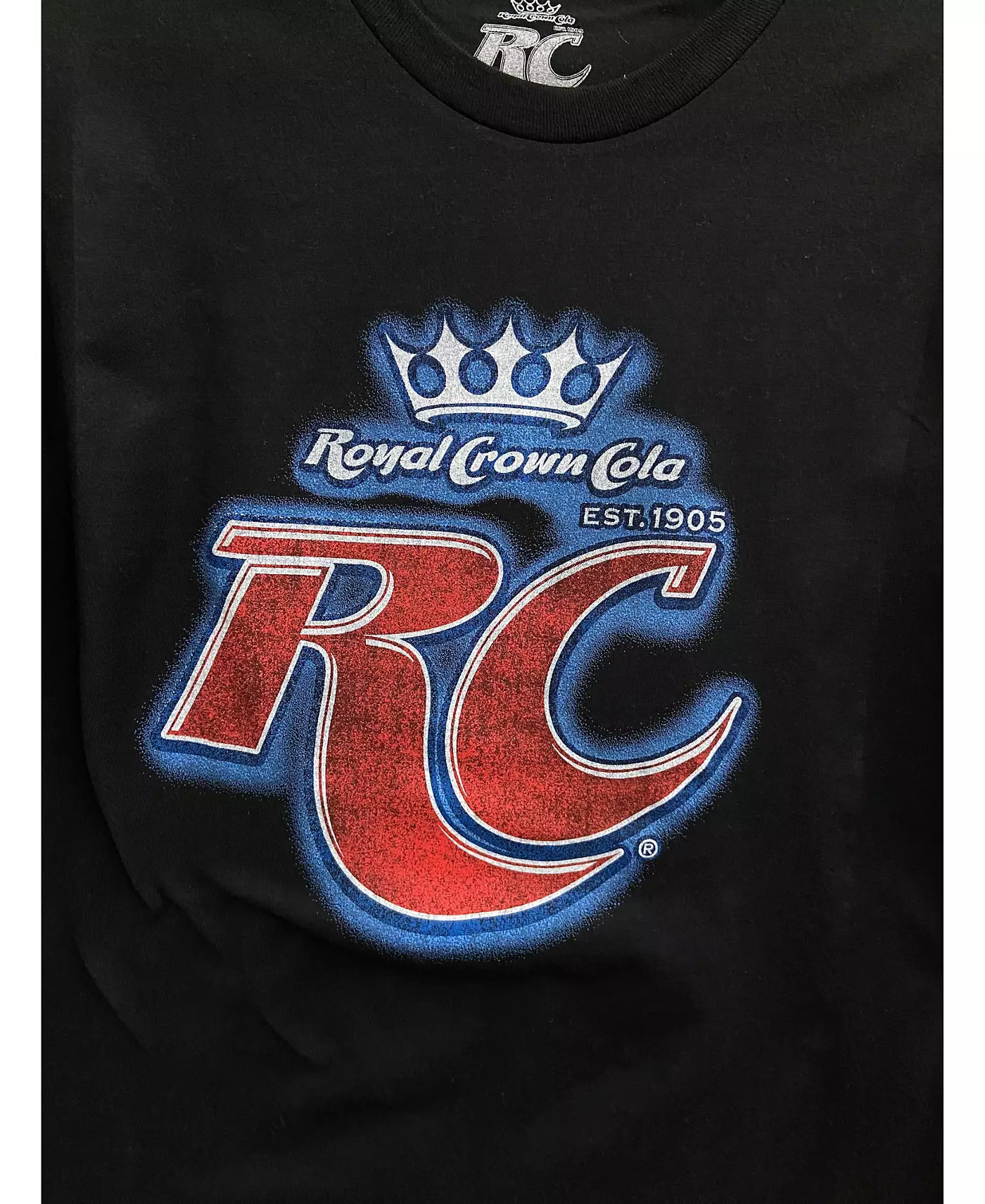 Мужская футболка Yoo-hoo RC Cola Classic Logo Black Graphic Tee-Small