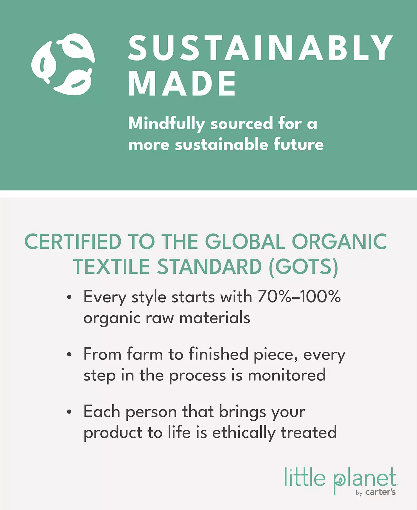 Комплект из 2 предметов для девочек Carter's Baby Joggers Grow-With-Me из органического хлопка