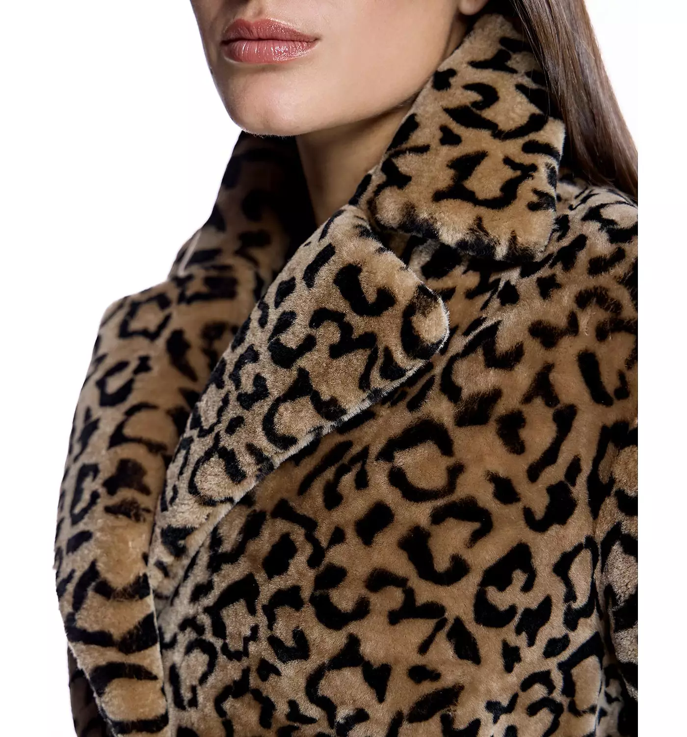 Женское двустороннее пальто-халат из овчины Julia & Stella By Maximilian