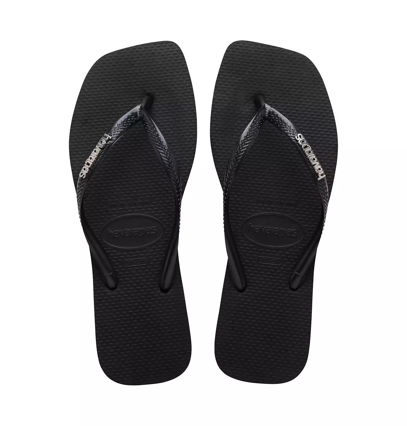 Женские узкие сандалии Havaianas с квадратным логотипом и металлическим эффектом