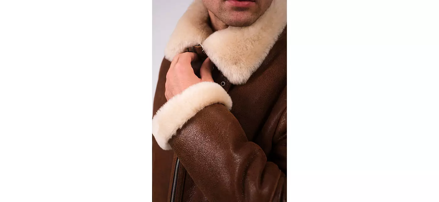 Мужская куртка Furniq UK из овчины, коричневая, создана для Macy's