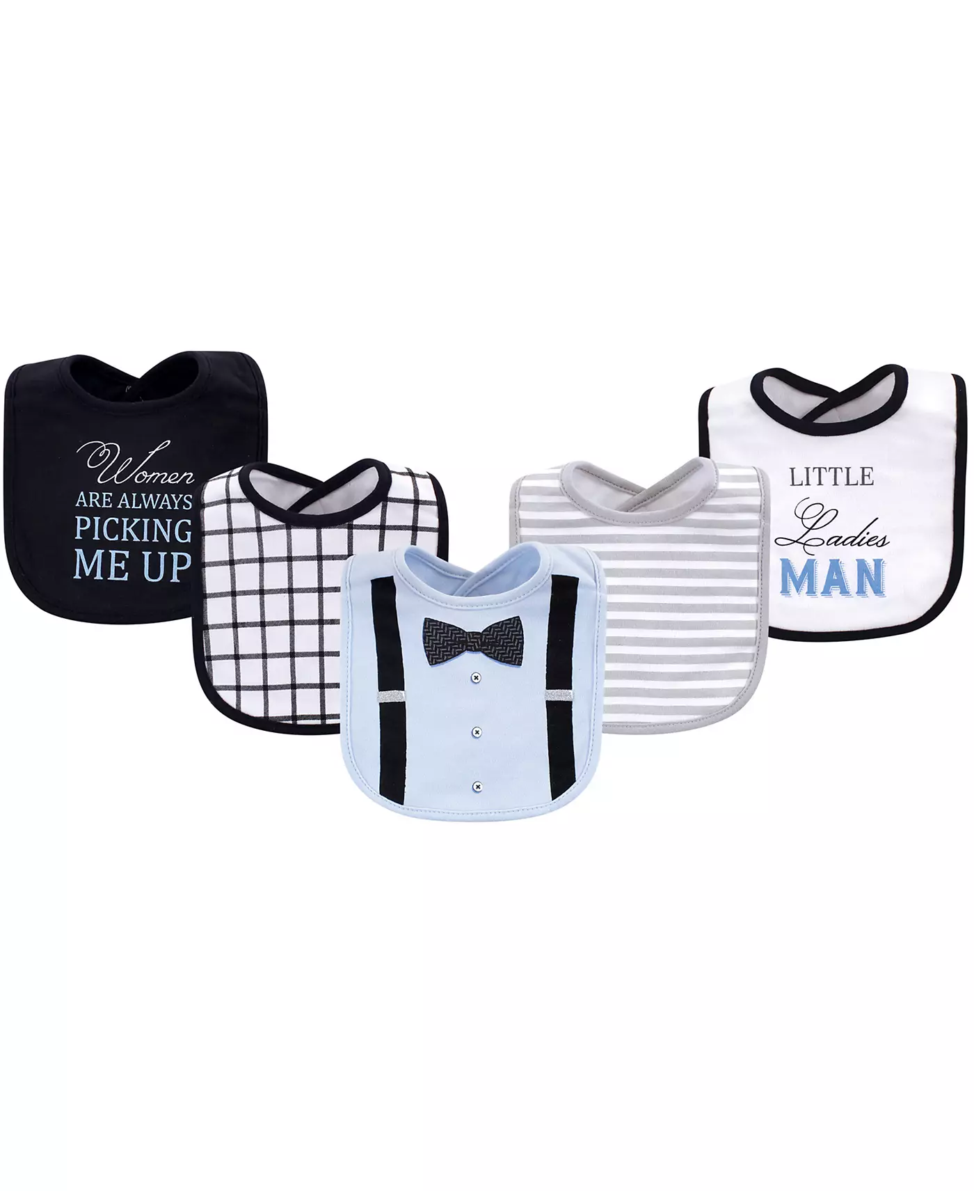 Нагрудники для мальчиков Little Treasure из хлопка, 5 шт., для джентльменов, один размер