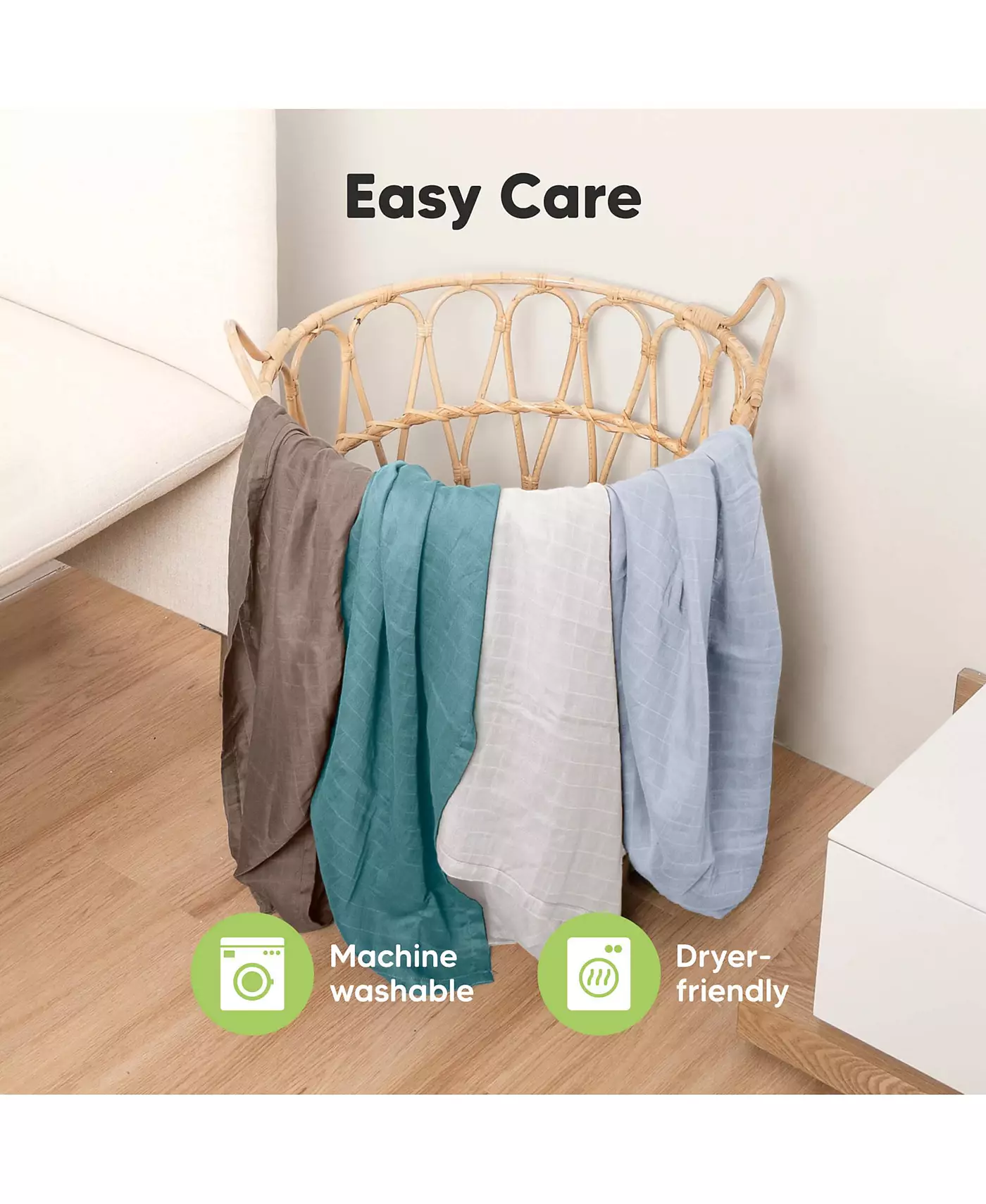 KeaBabies 4pk Муслиновые пеленки для мальчиков, девочек - Детские одеяла, пеленки для новорожденных