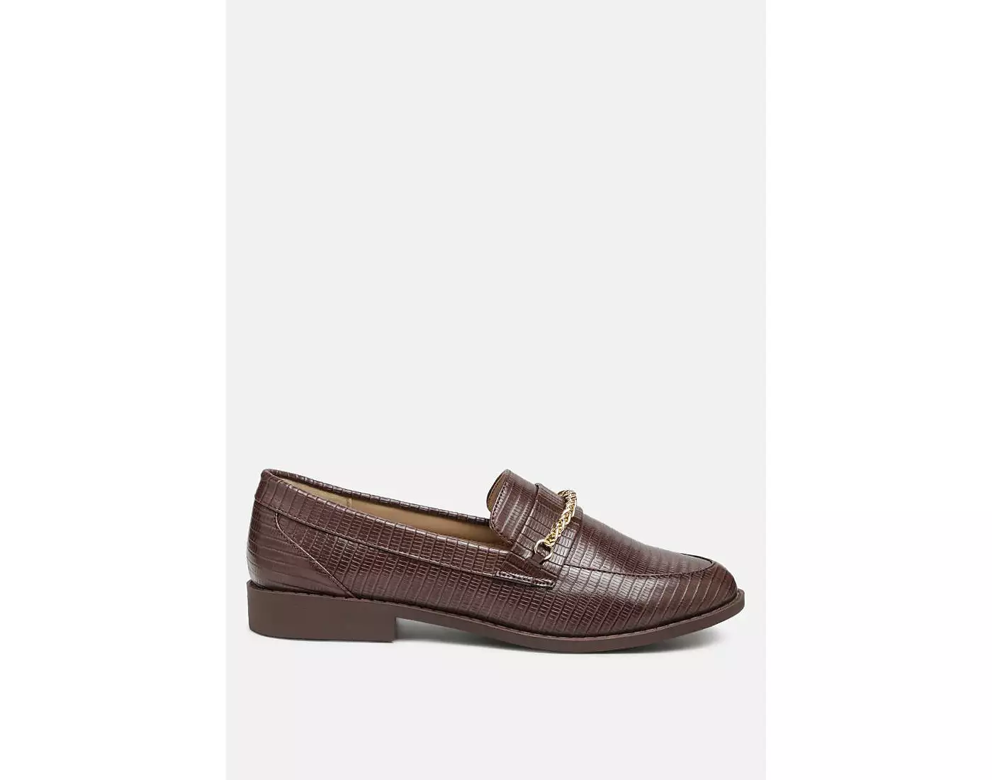 Туфли London Rag vouse на низком каблуке, украшенные золотой цепочкой