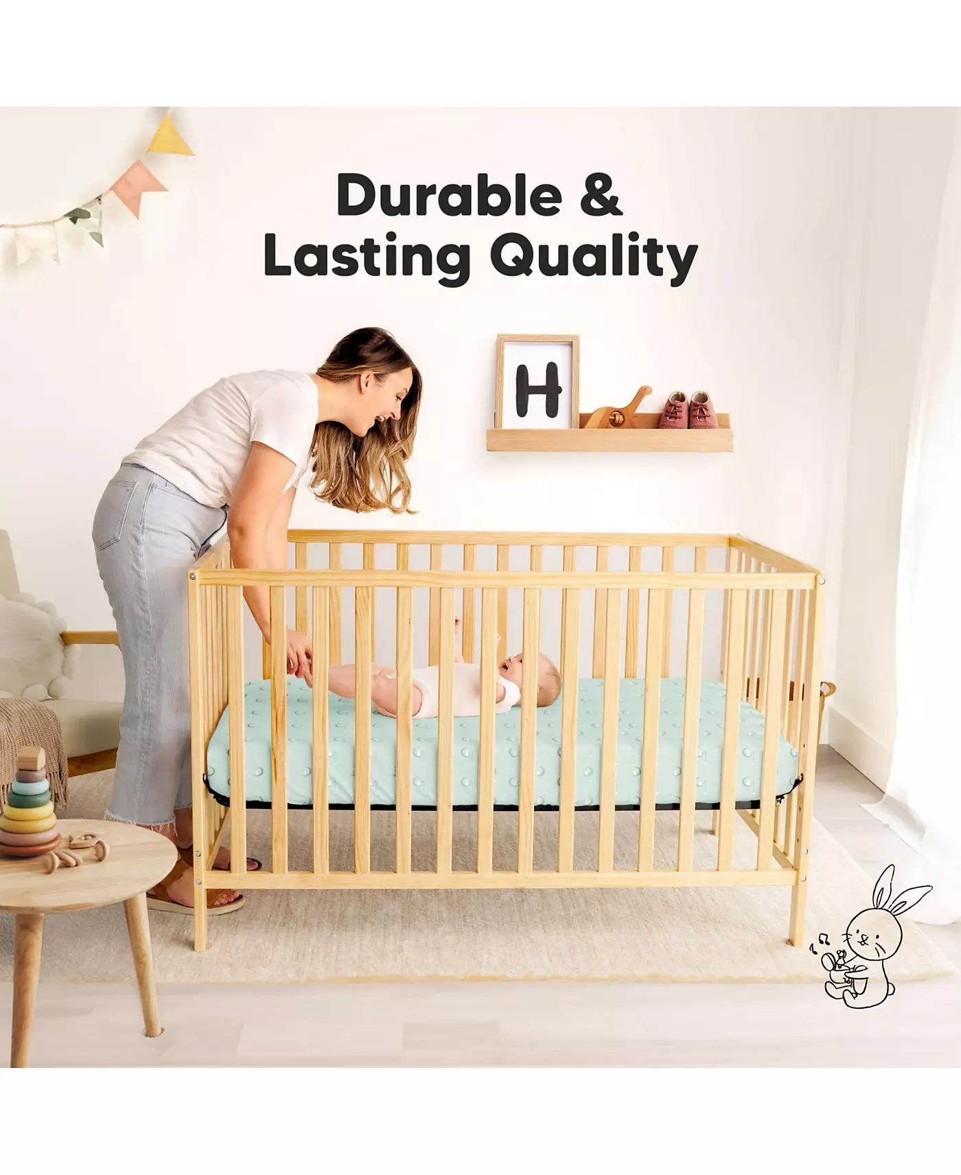 KeaBabies 2-упаковка простыней для кроватки Mini, простыни Pack and Play на резинке, простыни Pack N Play, органический чехол для простыни на резинке