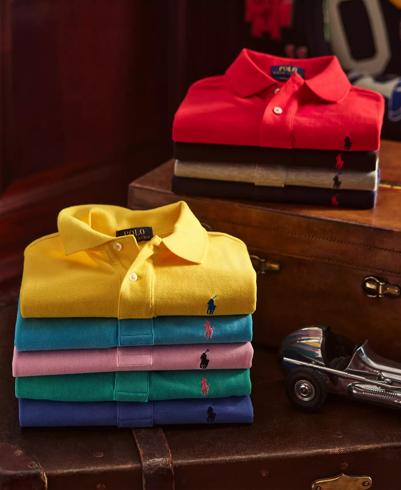 Polo Ralph Lauren Хлопковая сетчатая рубашка-поло для малышей, маленьких и больших мальчиков