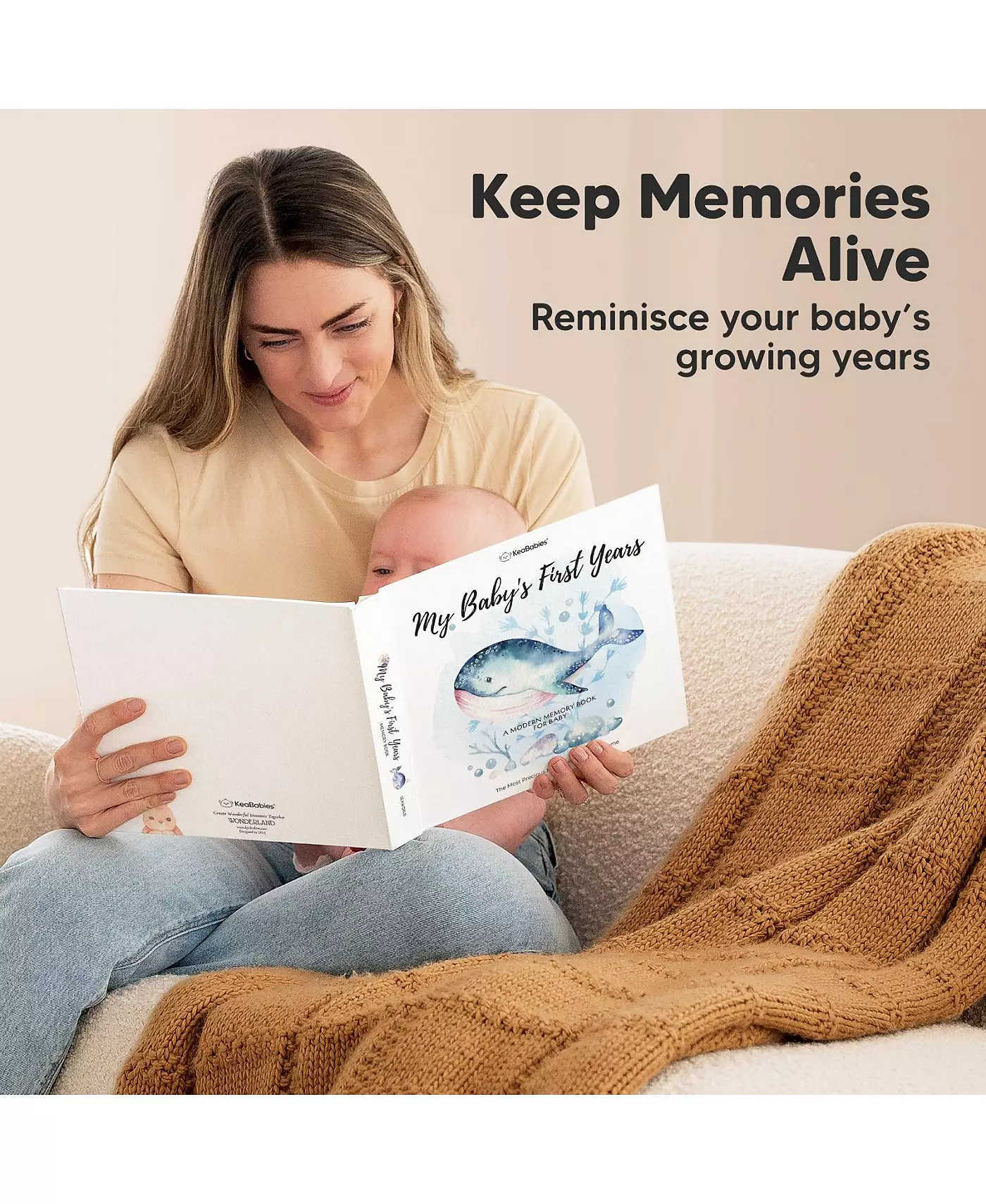 KeaBabies Craft Baby Memory Book, детские книги для первых 5 лет, 90 страниц, памятный дневник для девочек и мальчиков