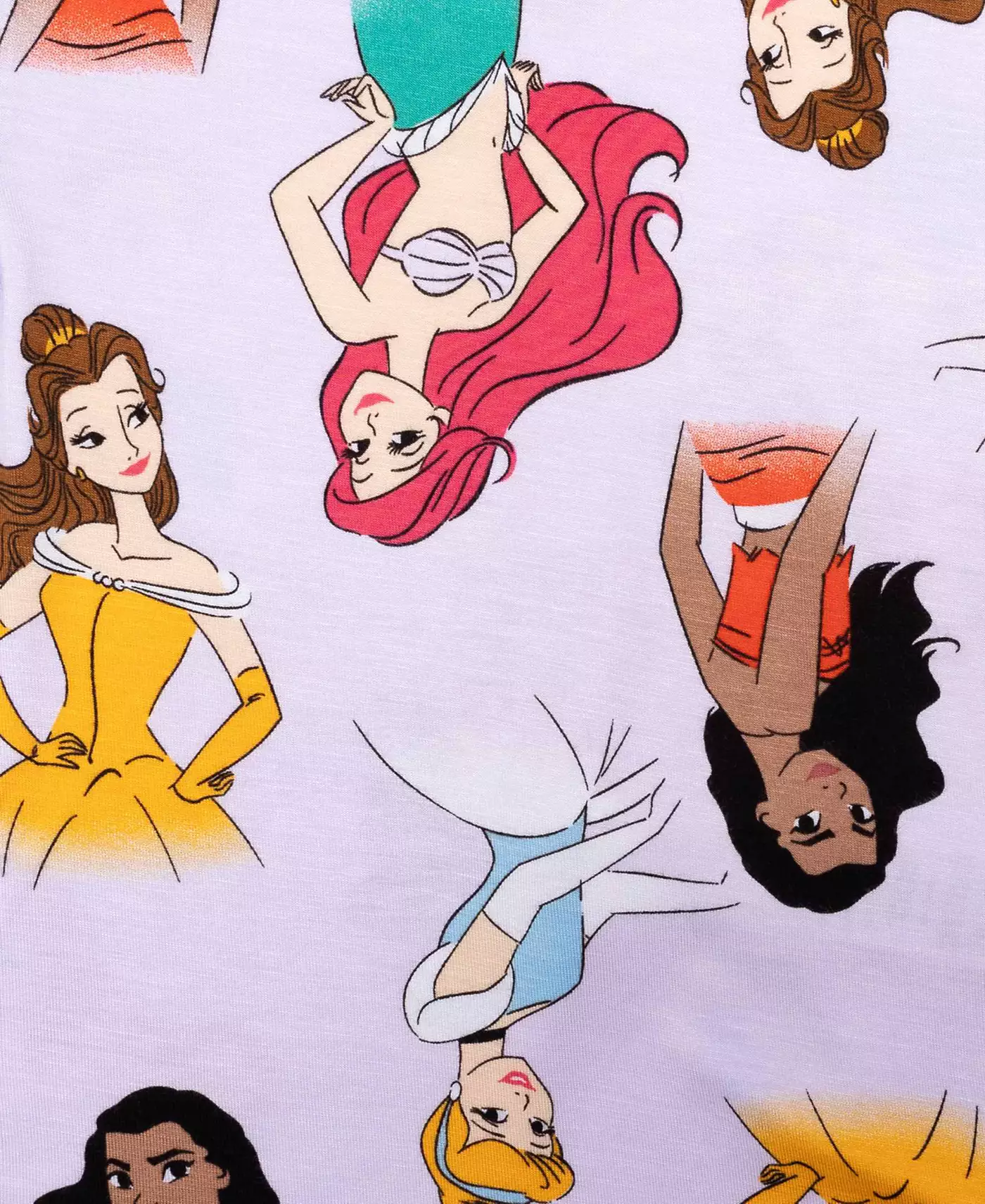 Пижамный комплект из 2 предметов Disney Princess для девочек ясельного возраста: топ с короткими рукавами и длинные штаны