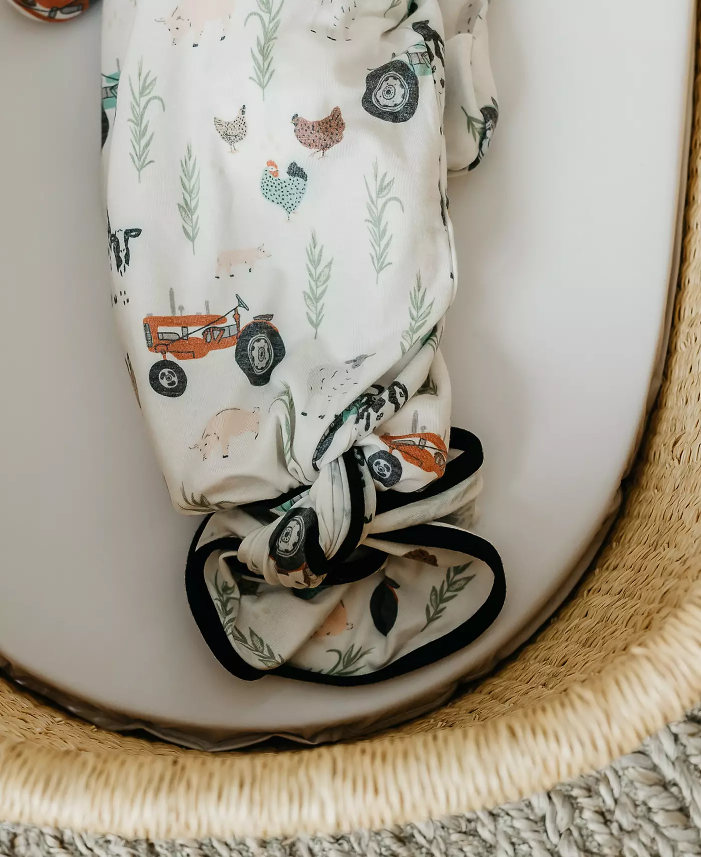 Шапка-узел с принтом «Медный жемчуг» для малышей Jo, вязаное одеяло и платье с узлом