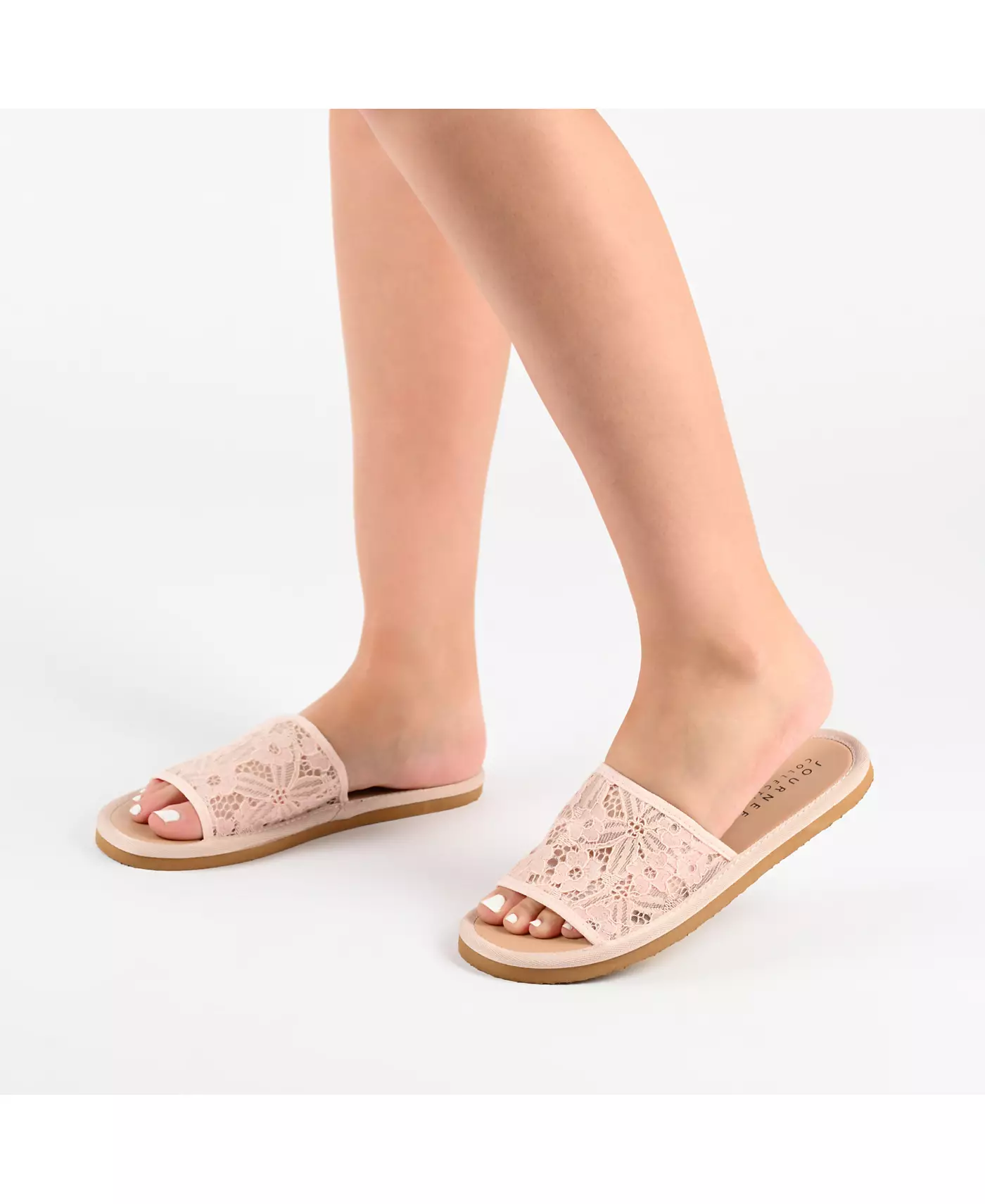 Женские босоножки-слайды Eniola Lace Flat Slide из коллекции Journee