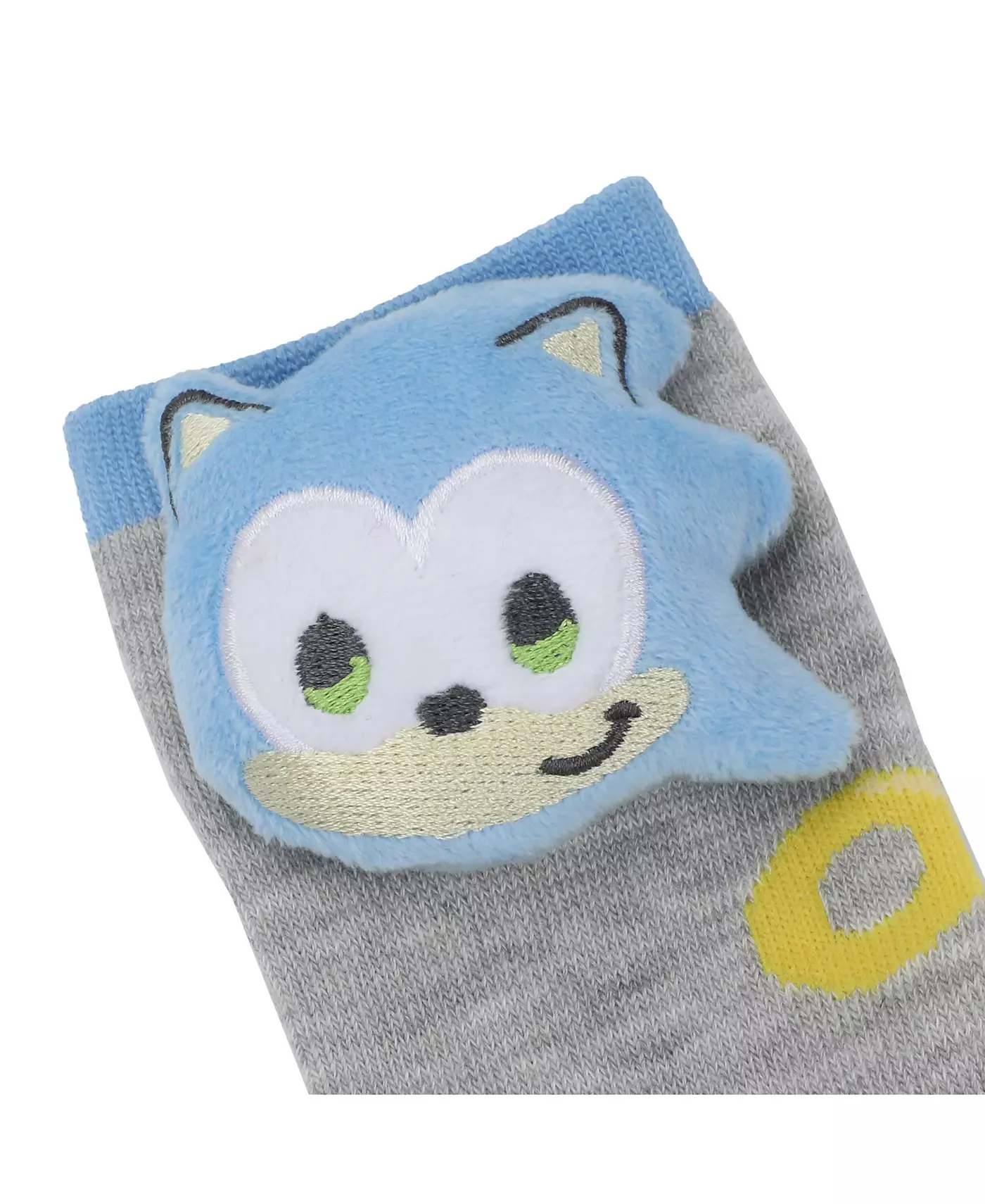 Sonic The Hedgehog Girls 3D Plush Sonic & Amy Head Youth 2-Pair Crew Socks