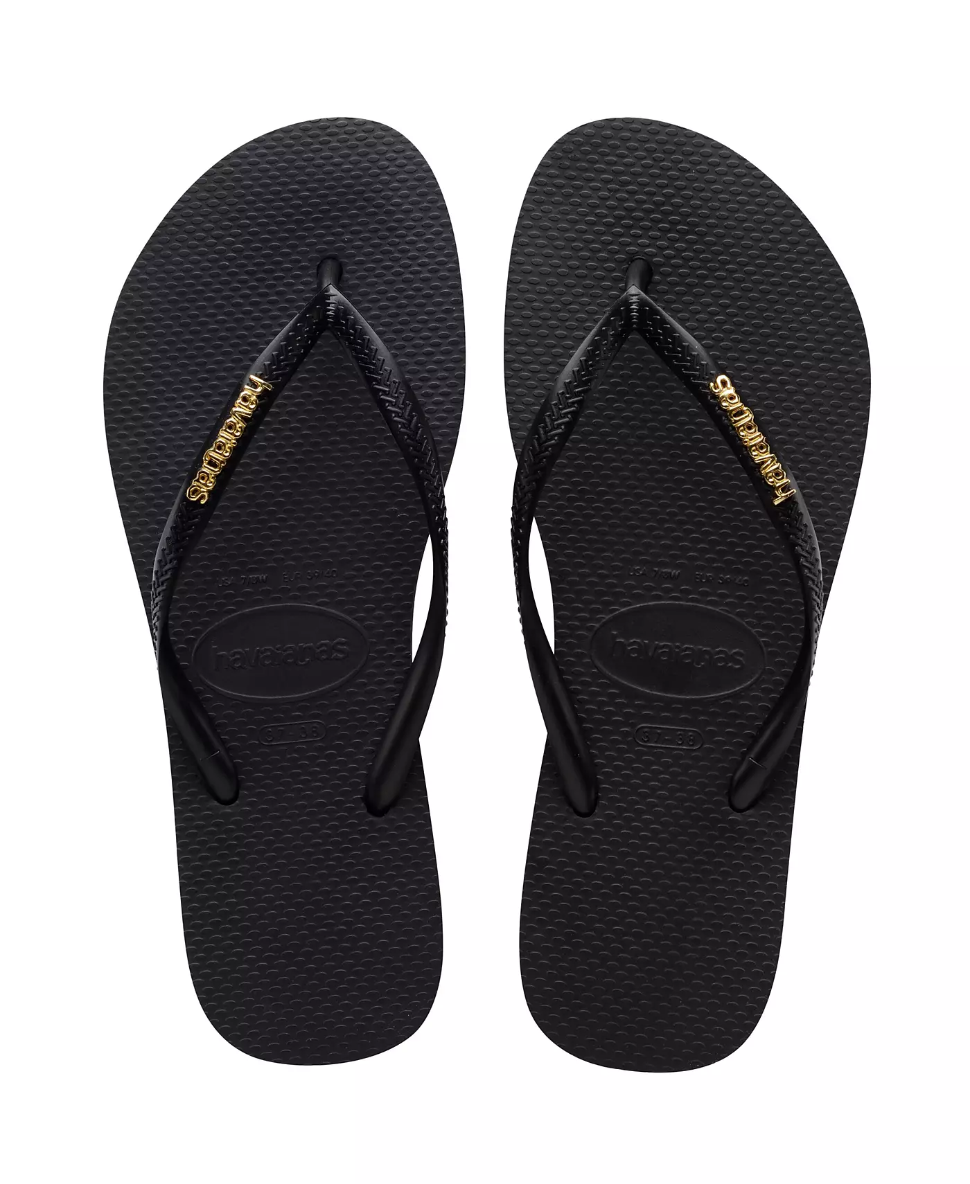 Женские сандалии Havaianas Slim Logo Metallic Slip On