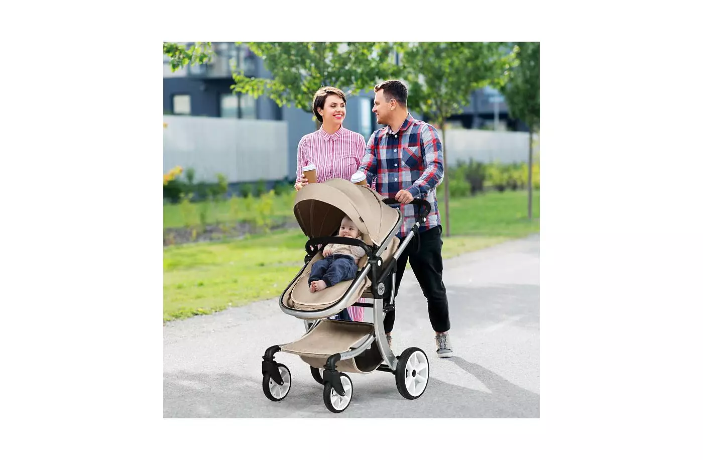 Slickblue складная алюминиевая детская реверсивная коляска с сумкой для подгузников