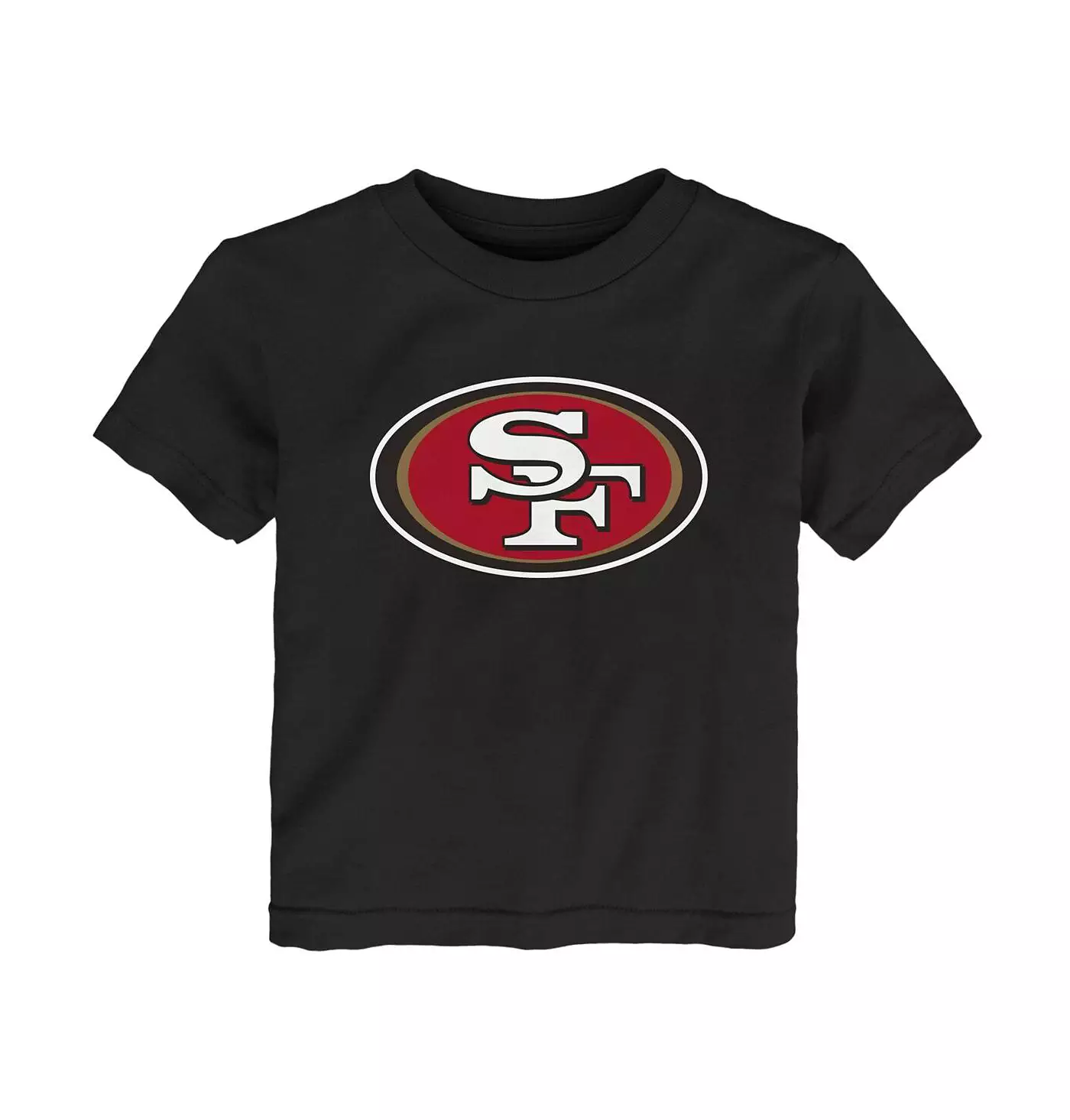 Футболка Outerstuff для мальчиков и девочек, черная, с логотипом San Francisco 49ers Primary