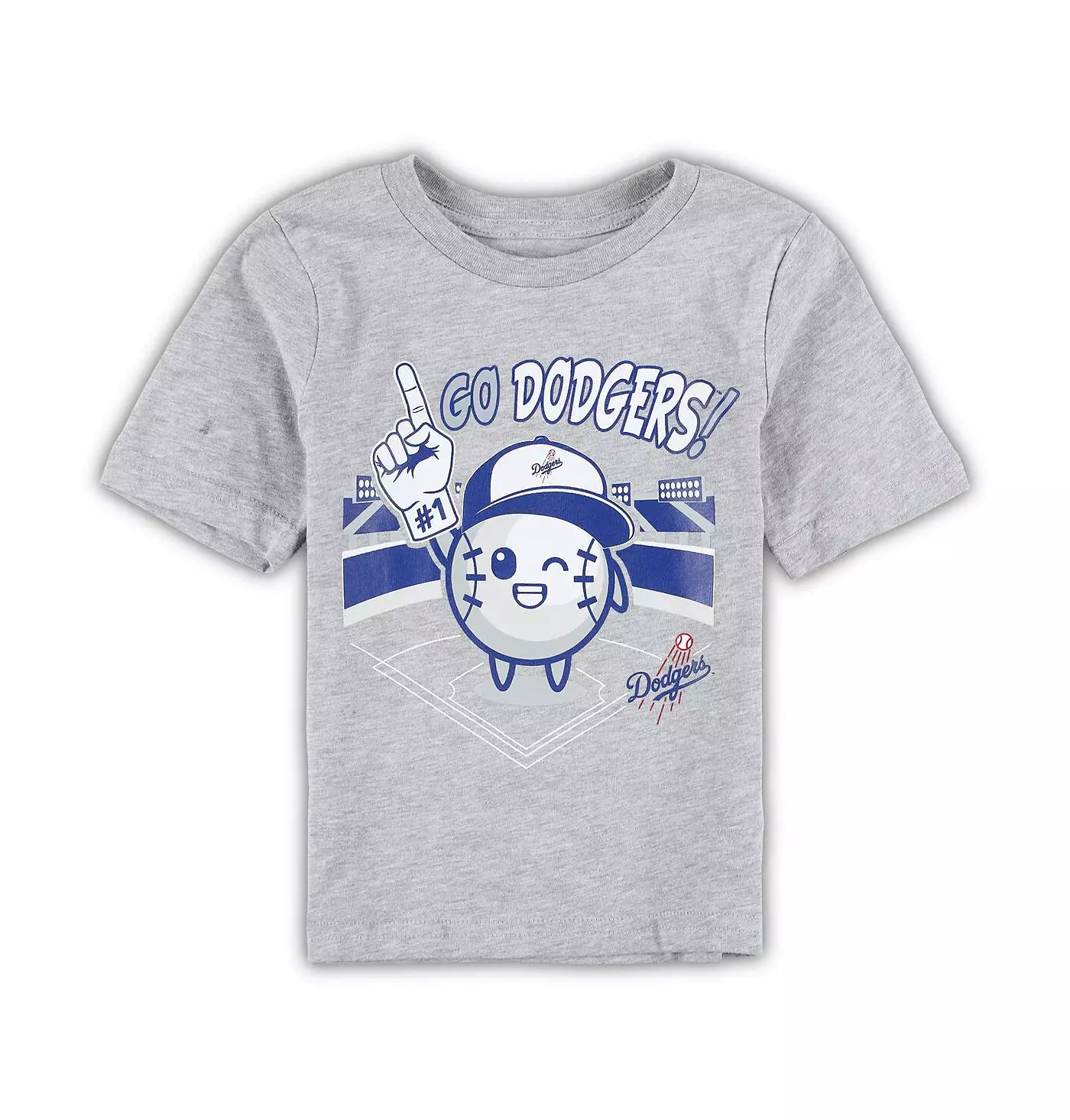 Футболка Outerstuff Infant Boys and Girls Heather Grey Los Angeles Dodgers Ball Boy