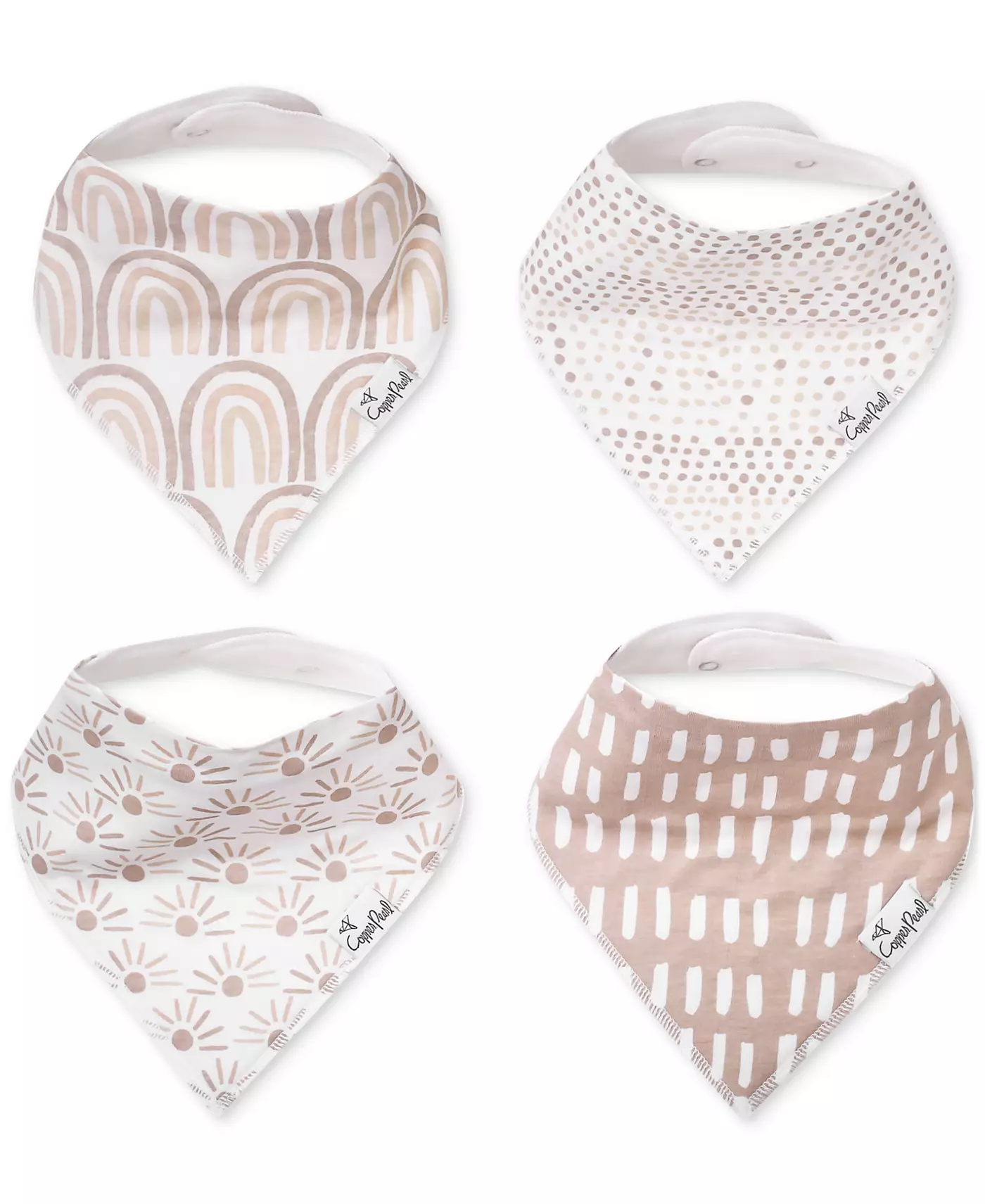 Комплект детских бандан с нагрудником Copper Pearl, 4 шт.