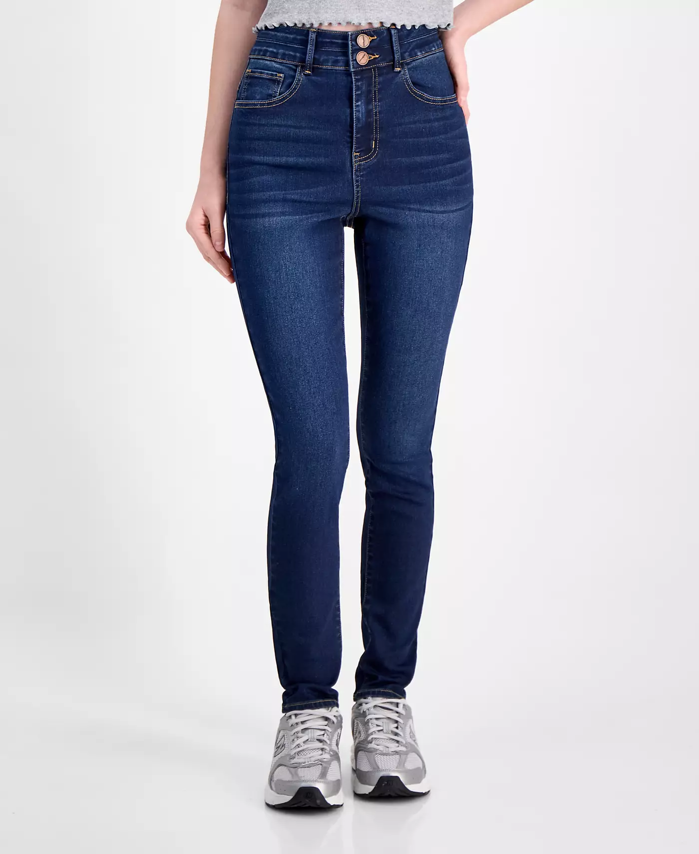 Dollhouse Curvy Узкие джинсы с высокой посадкой и двойной застежкой на пуговицы