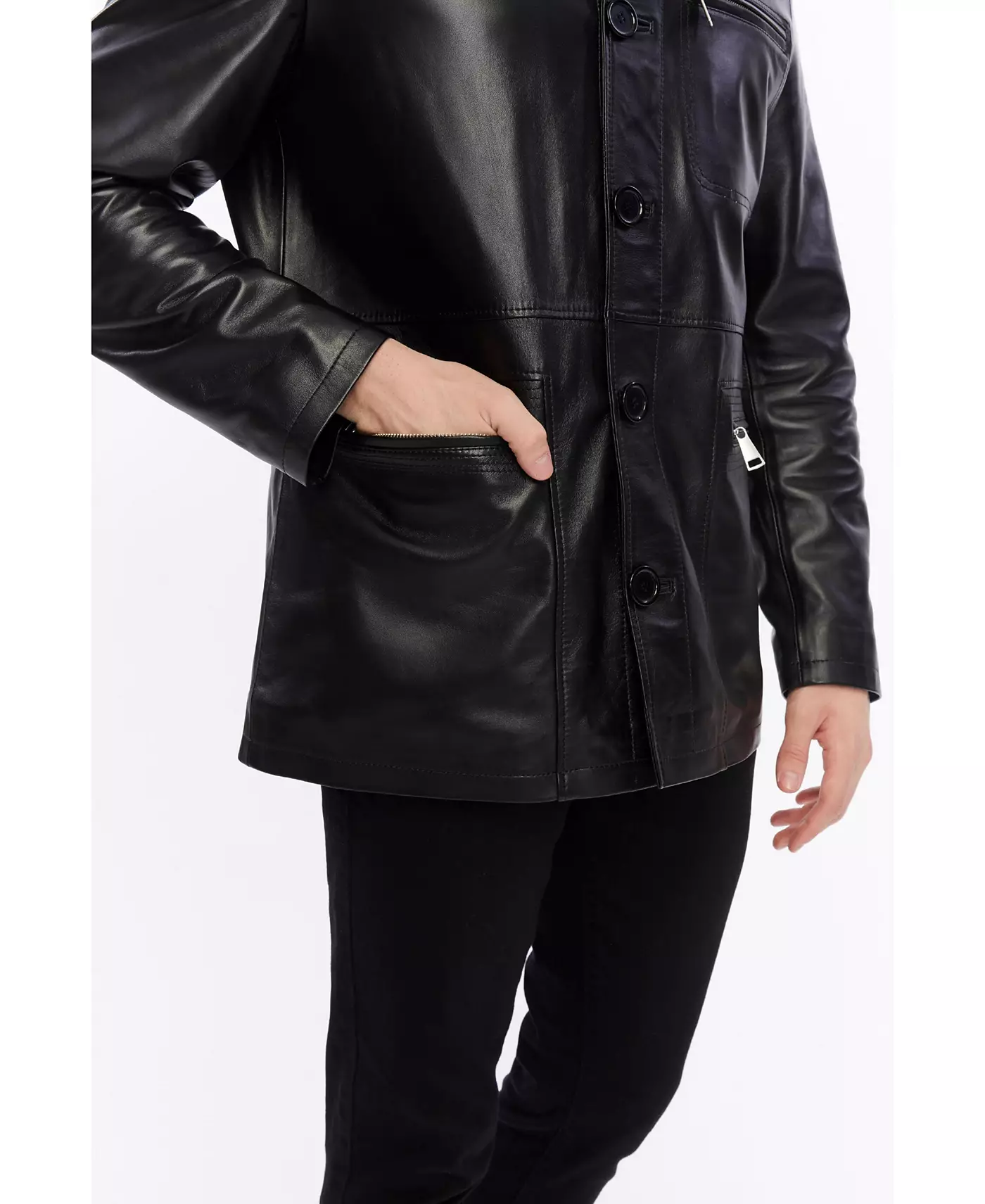 Мужская куртка Furniq UK из натуральной кожи