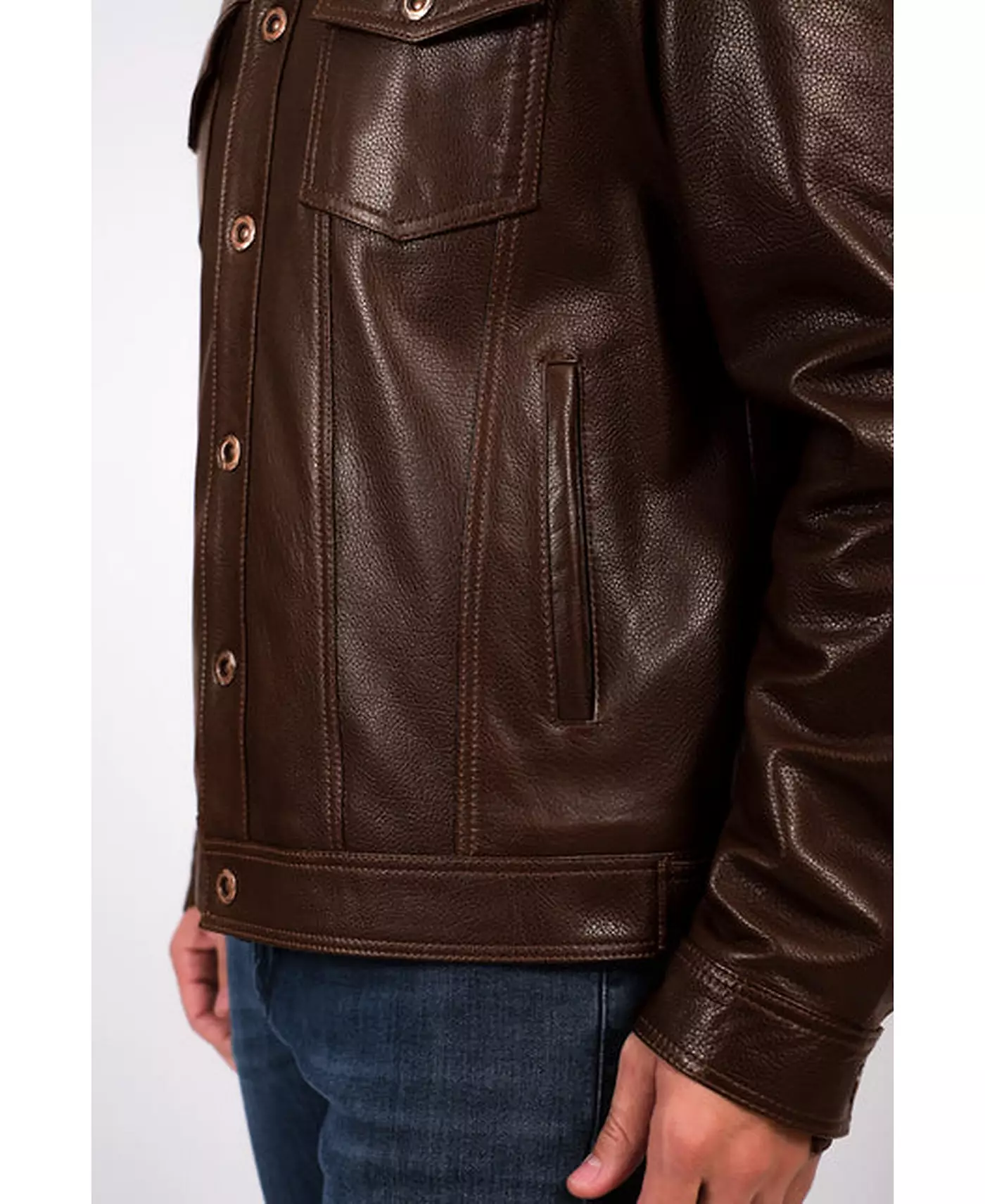 Мужская кожаная куртка Furniq UK, коричневая, создана для Macy's