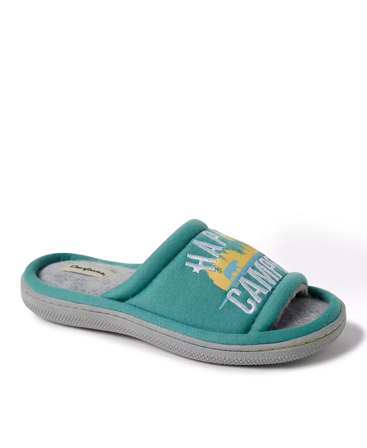 Dearfoams Kids Lennox Happy Camper Knit Shower Slide Домашние тапочки