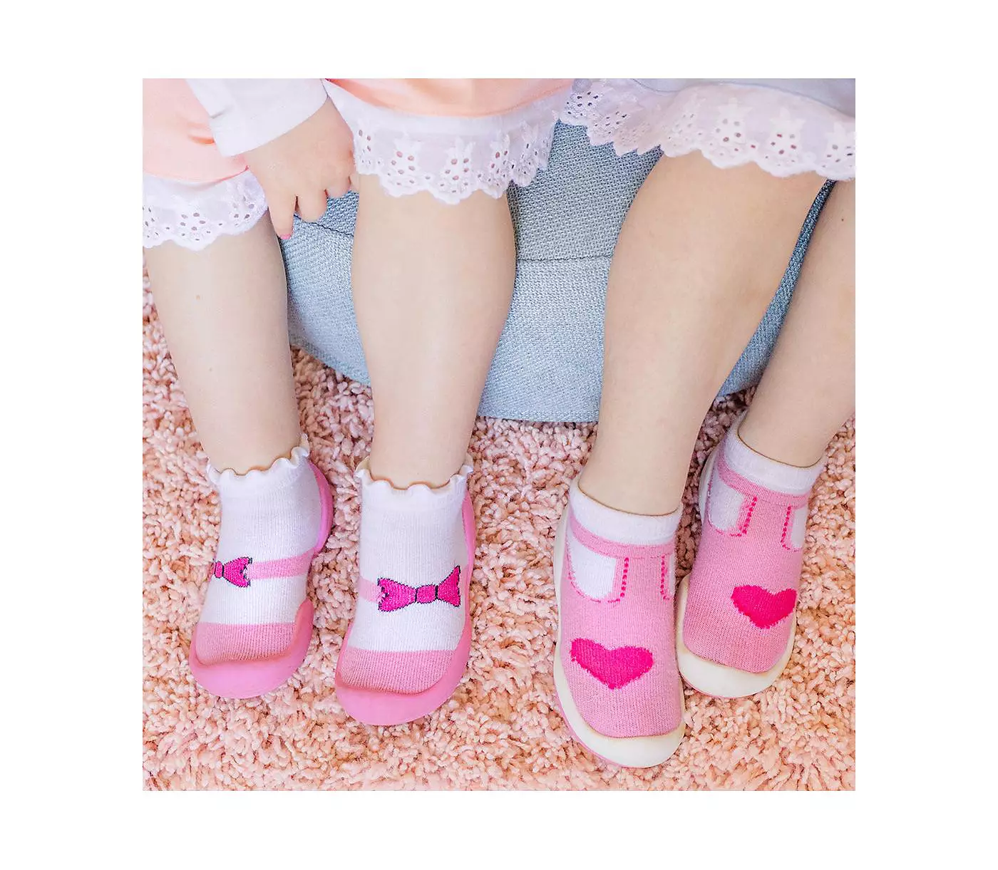 Komuello Младенческая девочка дышащие моющиеся нескользящие носки туфли Мэри Джейн Bow