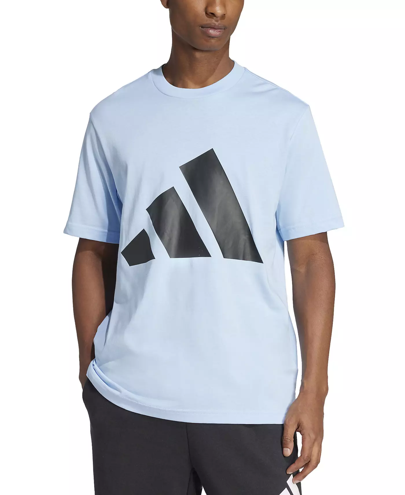 Мужская хлопковая футболка с графическим логотипом adidas 3 Bar