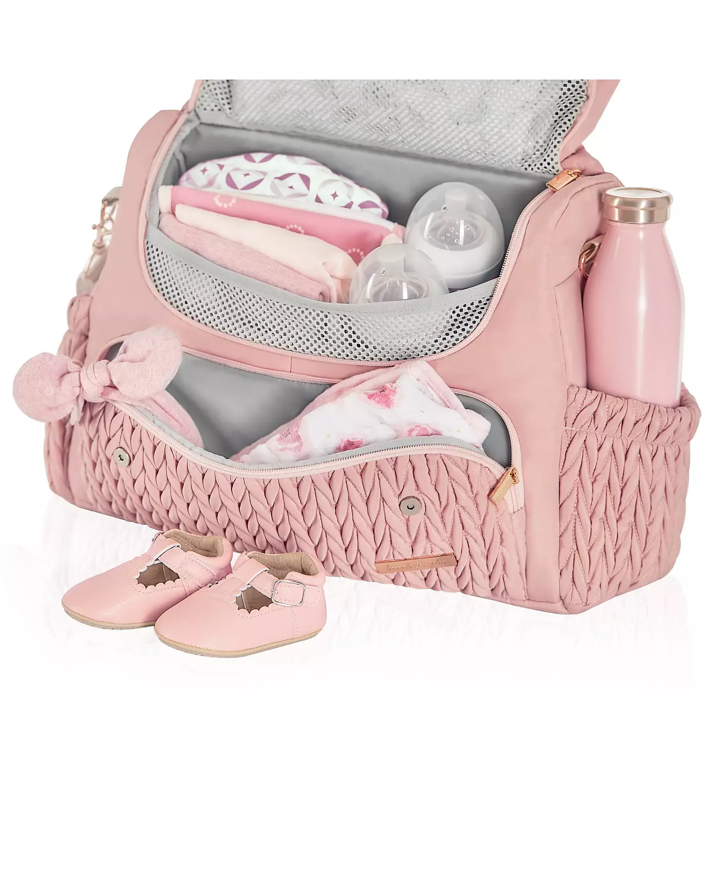 Hannah & Sophia Hannah&Sophia Belle Рюкзак-трансформер для подгузников и сумка-мессенджер в цвете Moonmist Blue