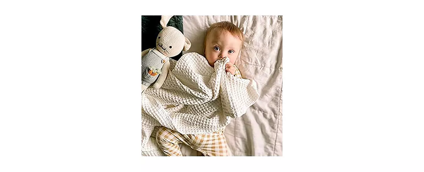 Детское вафельное одеяло Simka Rose Baby