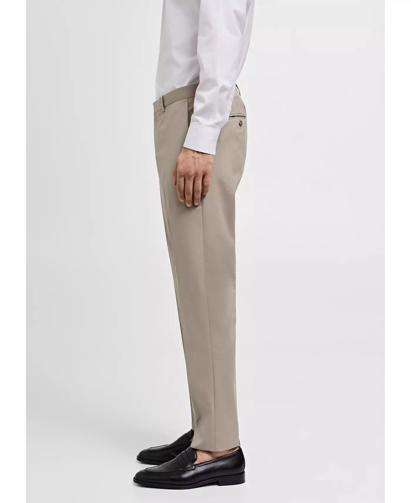 Мужские брюки из натуральной шерсти MANGO