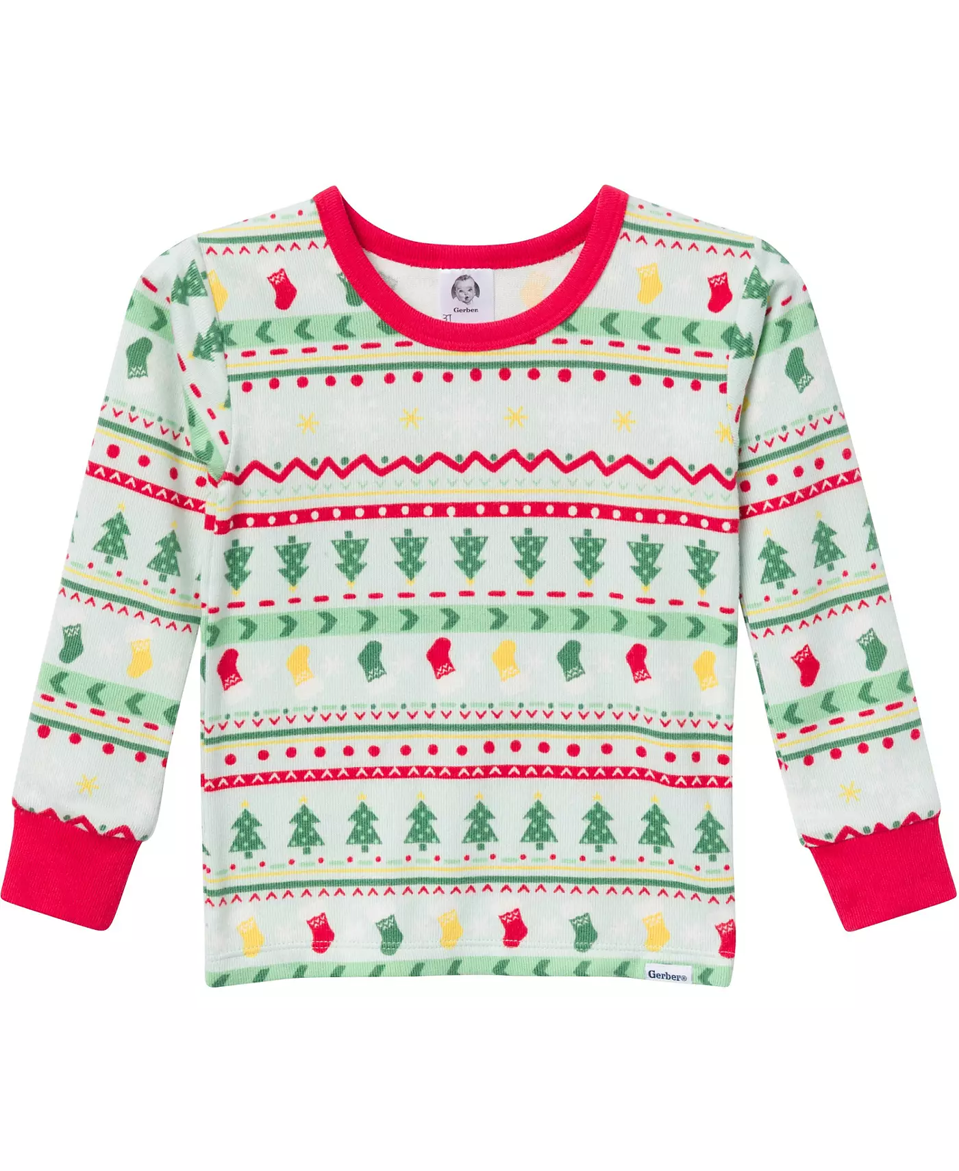 Gerber Baby Girls Holiday Семейная пижама Нейтральная двухкомпонентная пижама