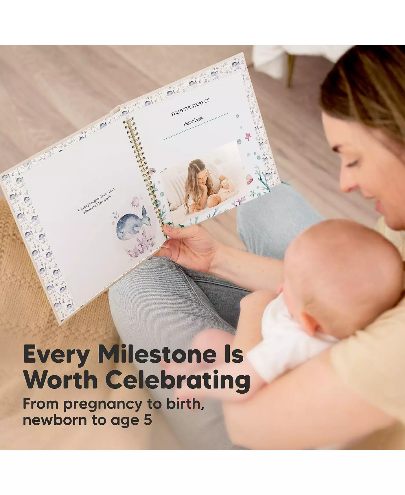 KeaBabies Craft Baby Memory Book, детские книги для первых 5 лет, 90 страниц, памятный дневник для девочек и мальчиков