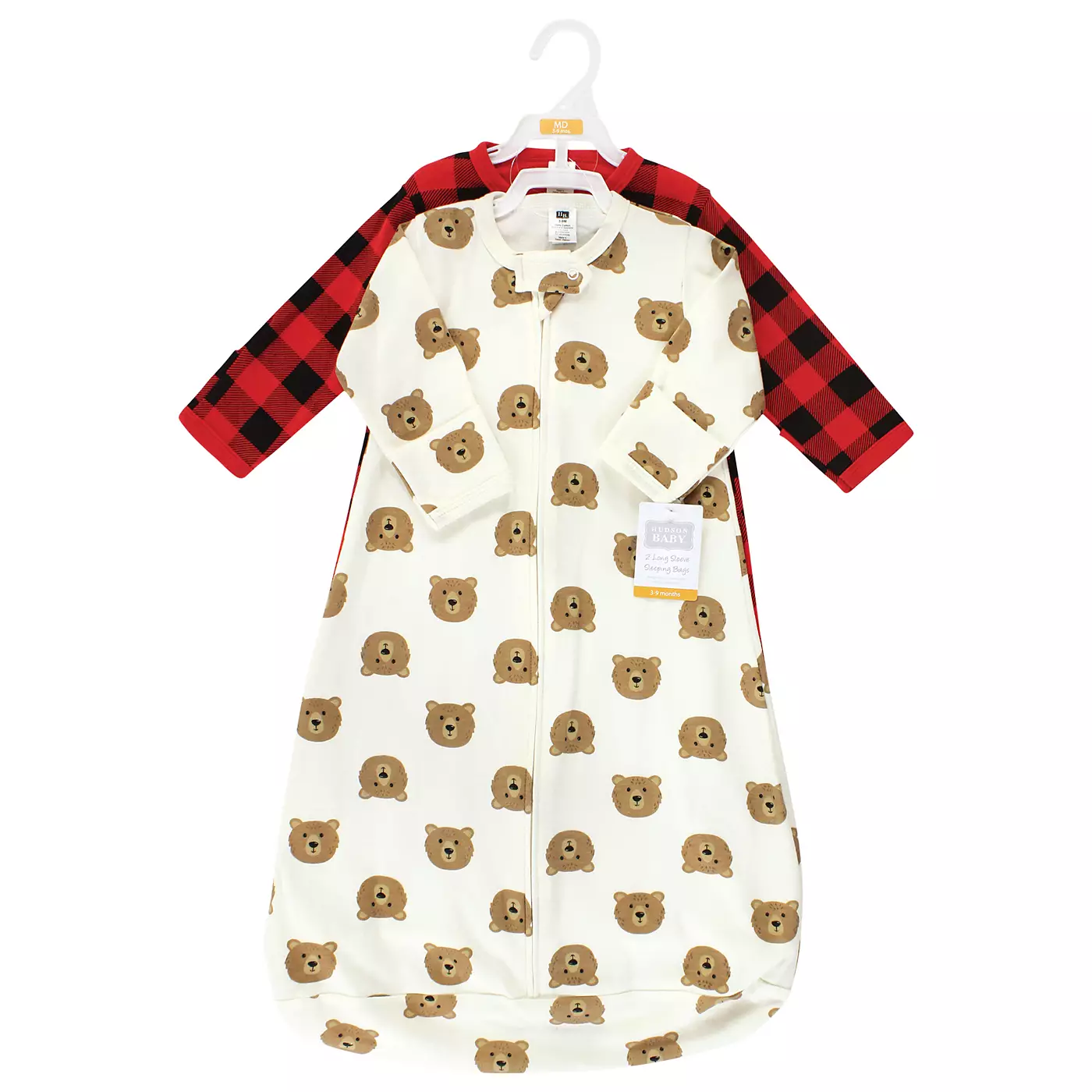 Hudson Baby Baby Boys Hudson Хлопковый спальный мешок с длинными рукавами, мешок, одеяло