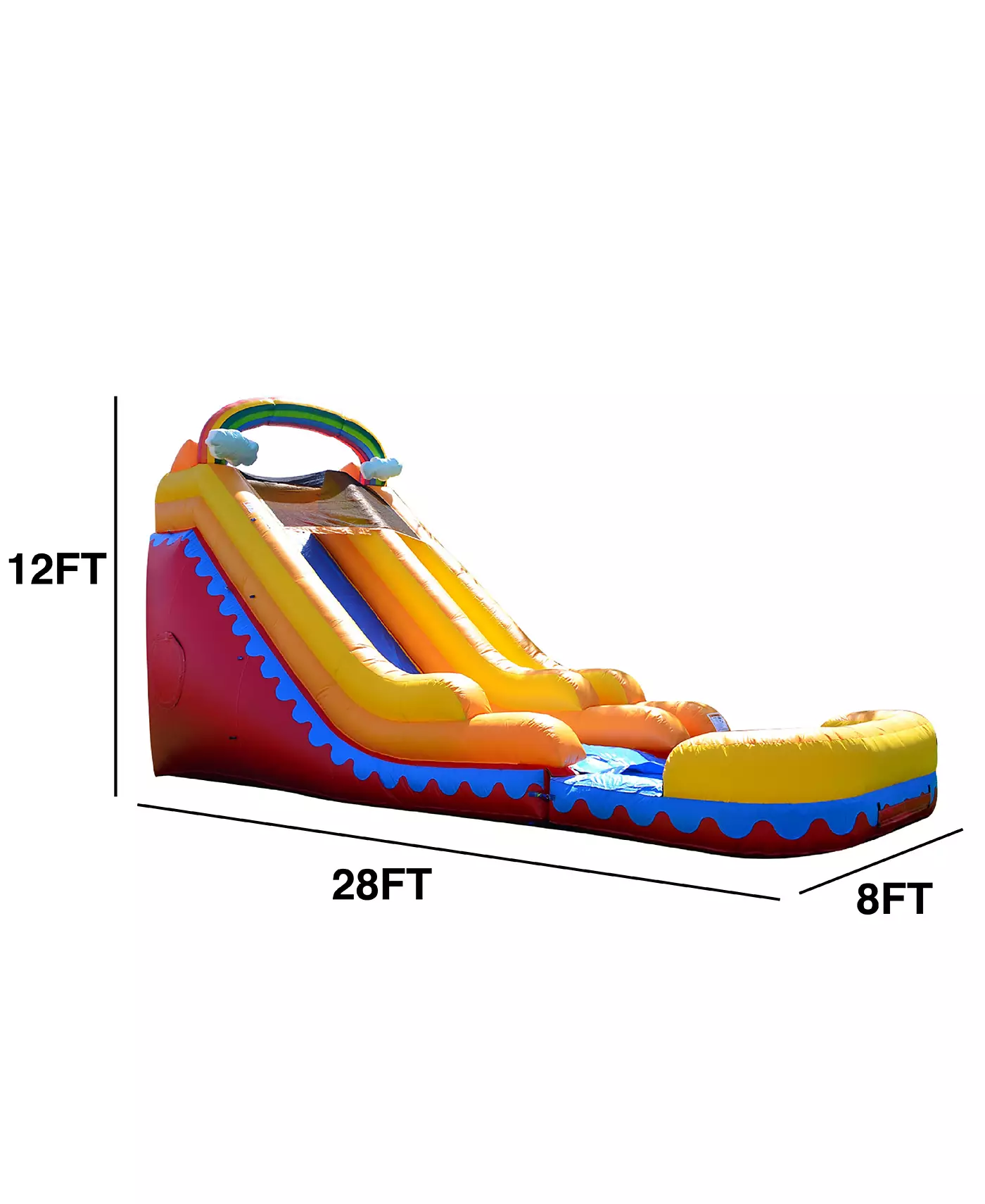 Jumporange Коммерческий надувной 18-футовый Радужный Облако Супер Вечеринка Водная Горка, 100% ПВХ-ВИНИЛА С Воздуходувкой