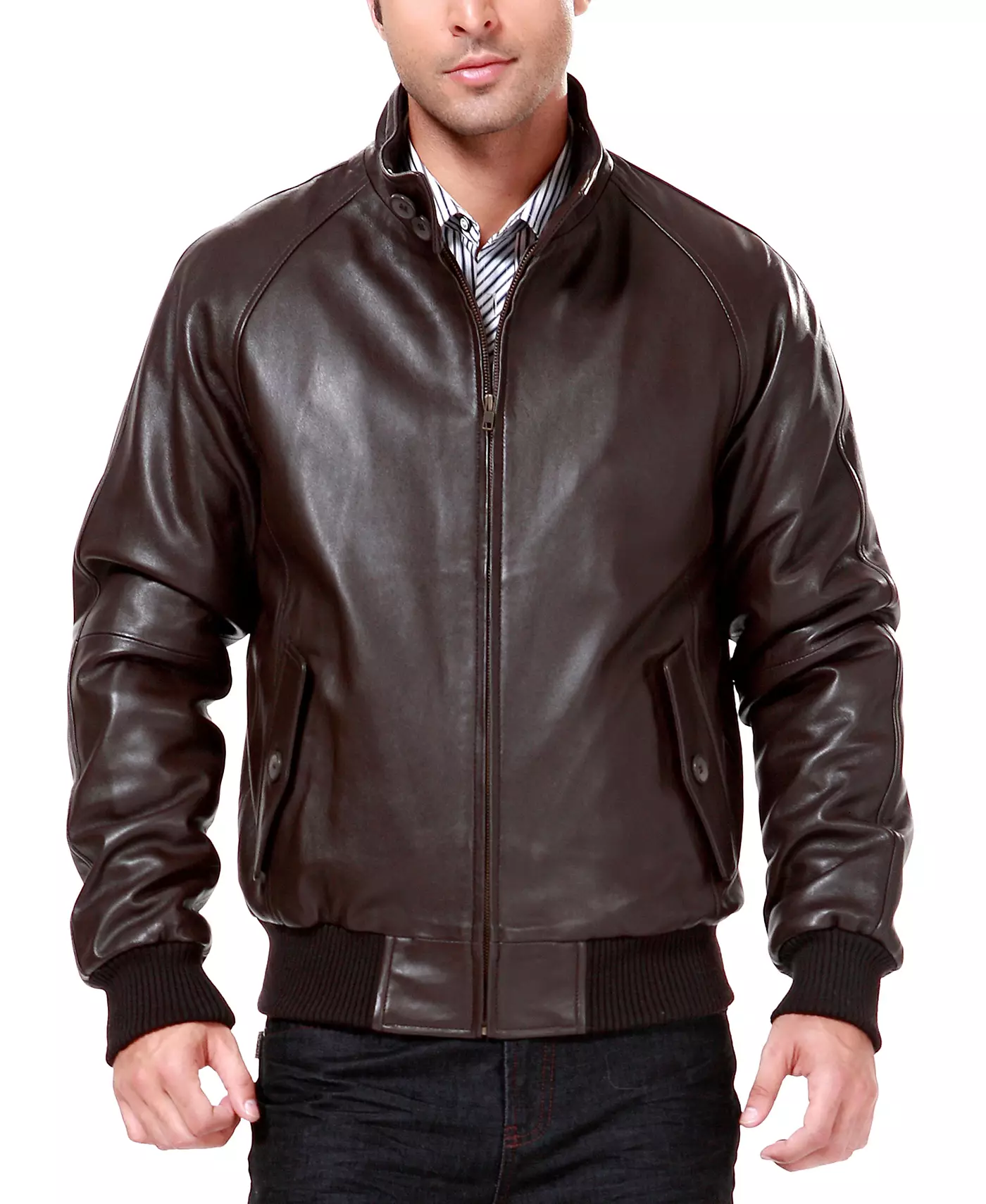 Мужская кожаная куртка-бомбер Landing Leathers времен Второй мировой войны