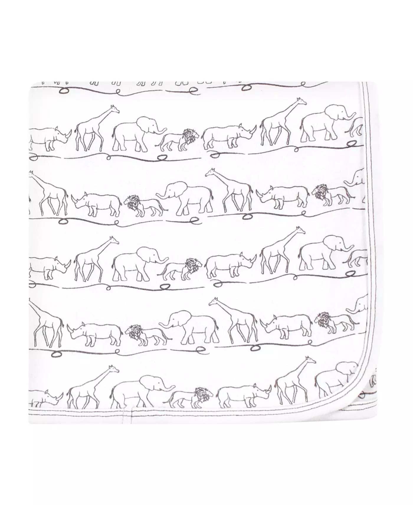 Пеленка и шапочка из органического хлопка унисекс Touched by Nature, сафари, 0-6 месяцев