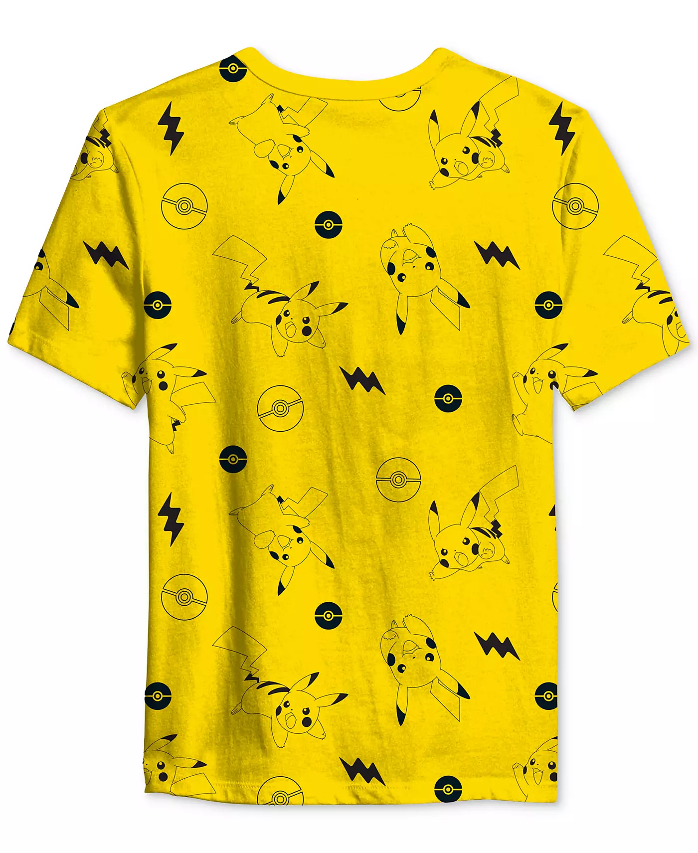 Футболка с круглым вырезом и принтом Pokemon Big Boys Pikachu All Over