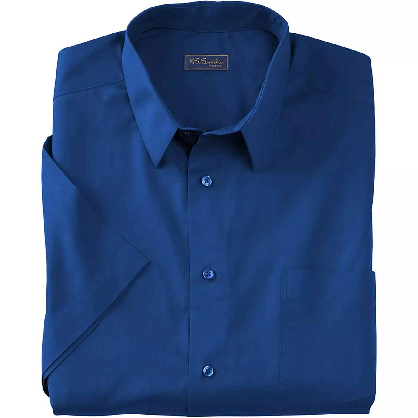 Рубашка-платье KingSize Big & Tall с коротким рукавом, не мнется