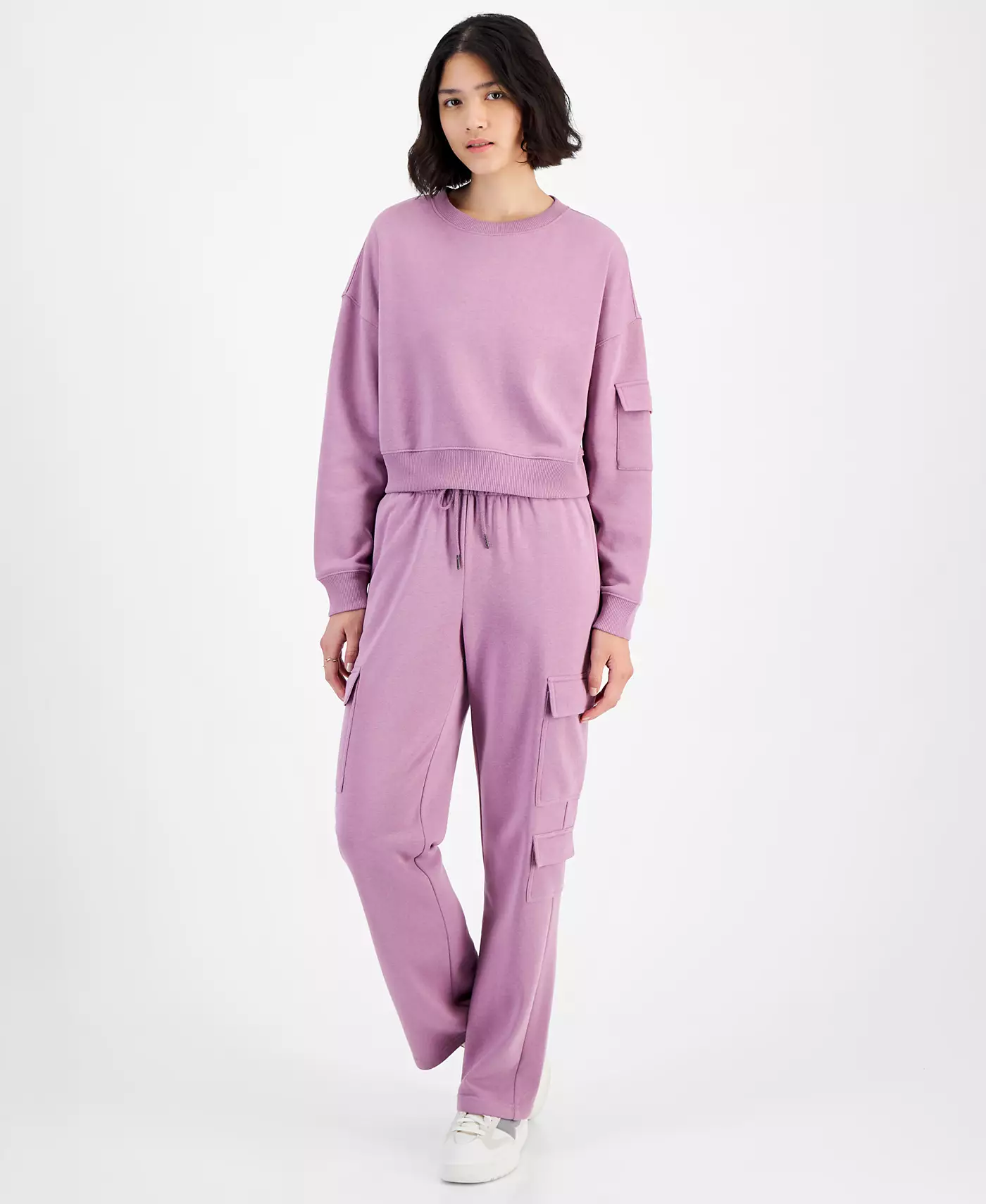 Толстовка Hippie Rose Juniors с круглым вырезом и флисовым карманом