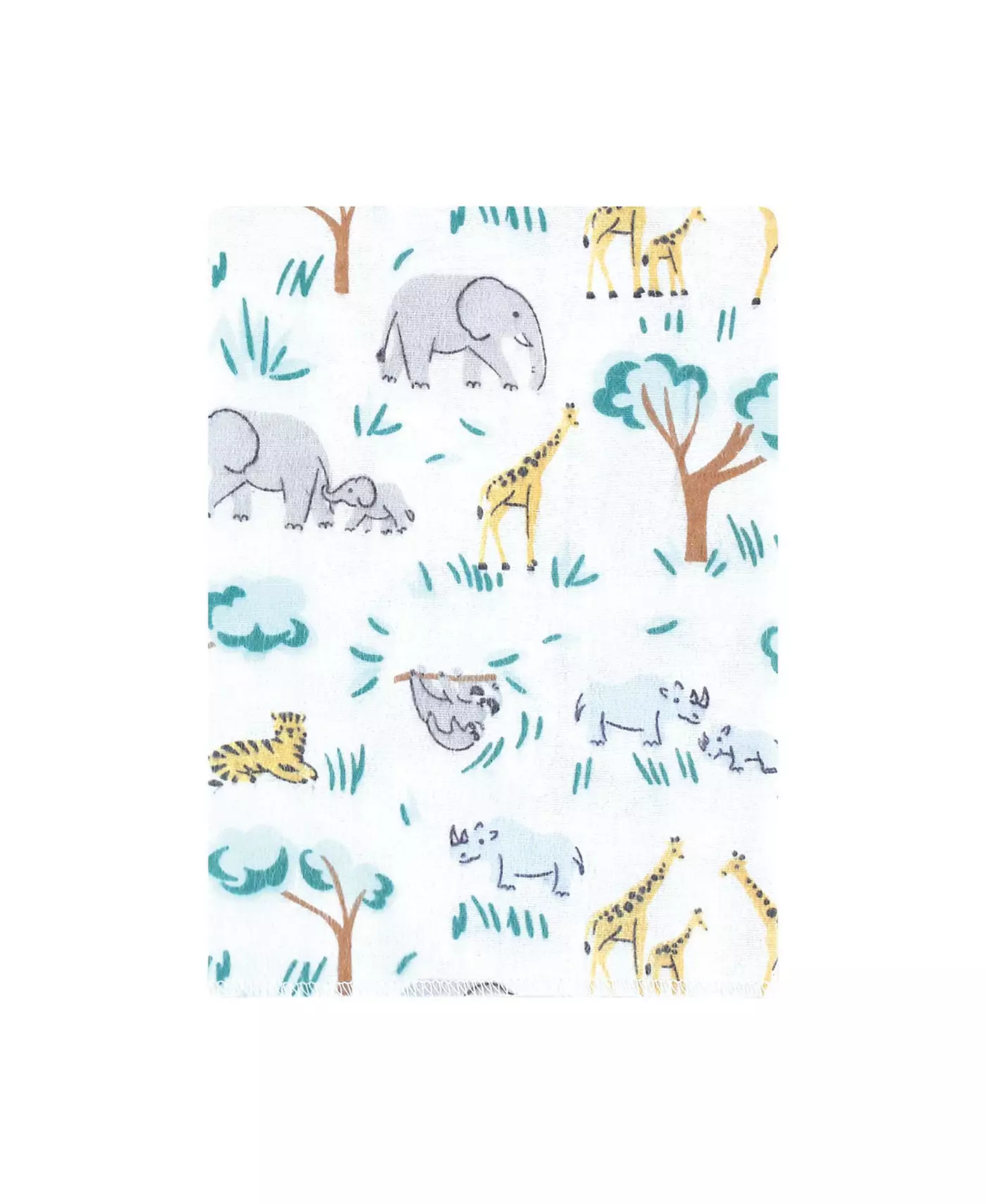 Детские хлопковые фланелевые пеленки Hudson Baby, упаковка из 12 штук, Safari Friends, один размер